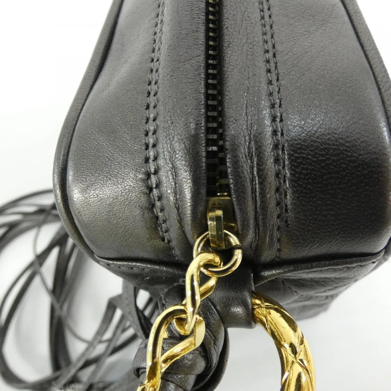 CHANEL Shoulder Lambskin 灰色 羊皮 中古品A - 縮圖 5