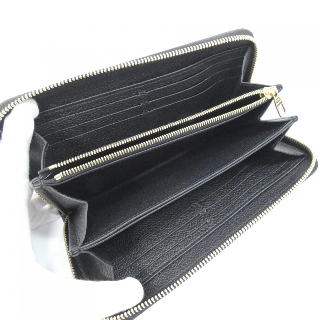 LOUIS VUITTON M60171 Wallet Monogram 黑色 Monogram 中古品A - 縮圖 4