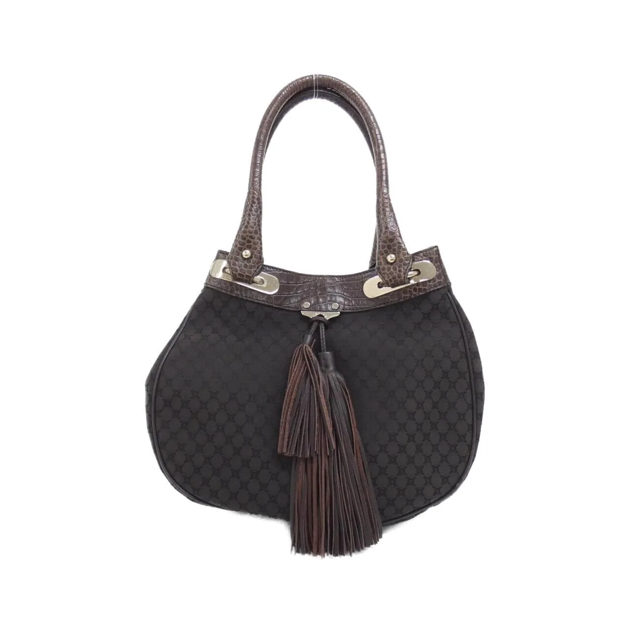 CELINE Shoulder Canvas Brown