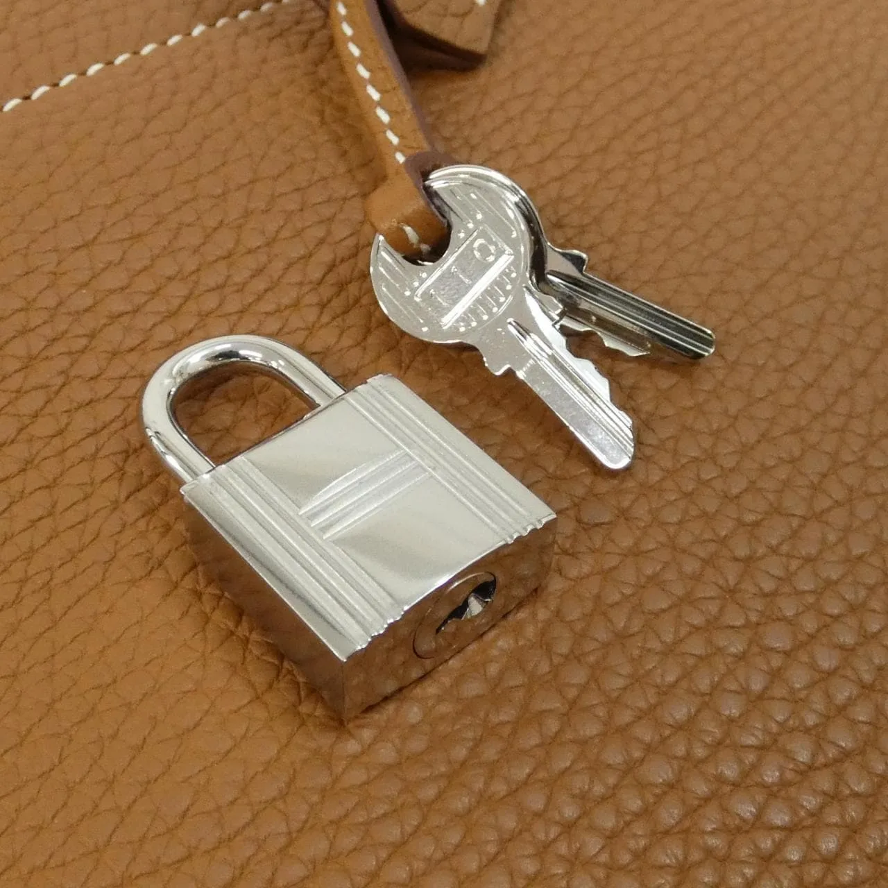 HERMES Bolide 073420CK Handbag Clemence Gold Clemence Leather Rank A - Thumbnail 4