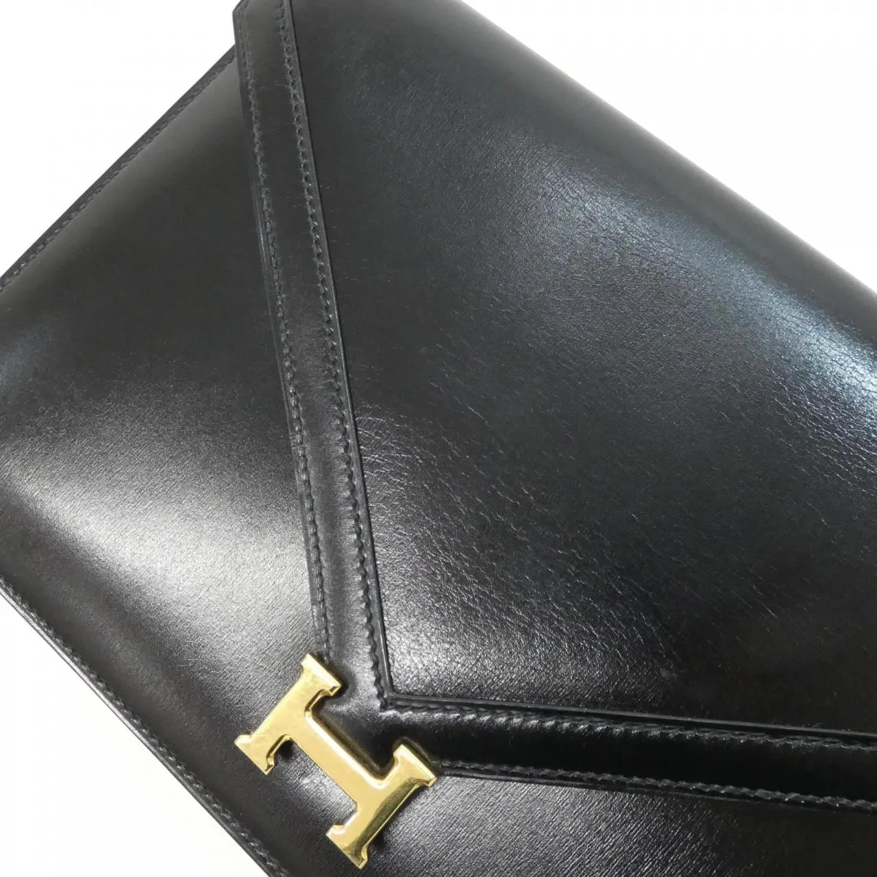 HERMES 001372CC Shoulder Box Calf Black Box Calf Leather Rank A - Thumbnail 5