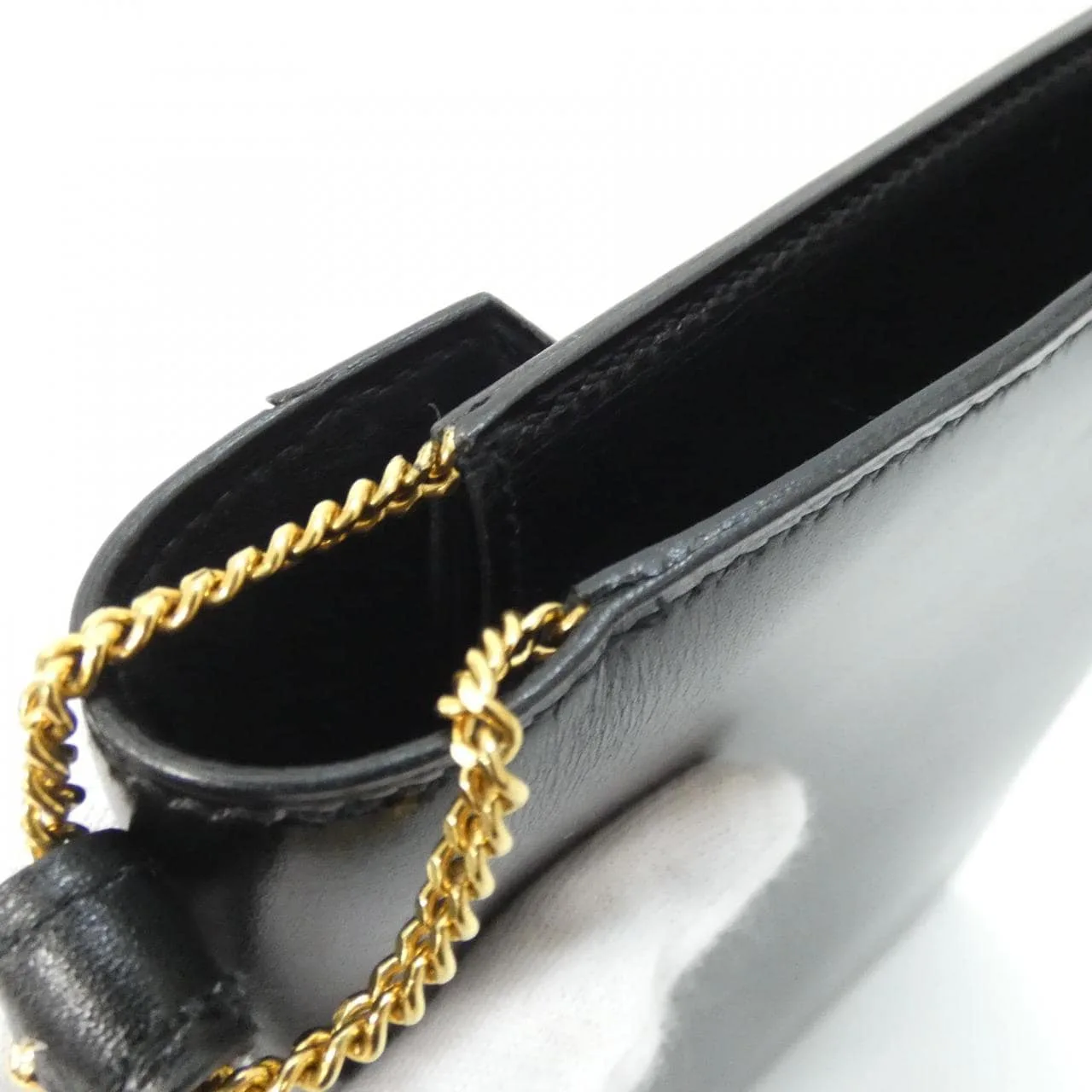 HERMES 001372CC Shoulder Box Calf Black Box Calf Leather Rank A - Thumbnail 6