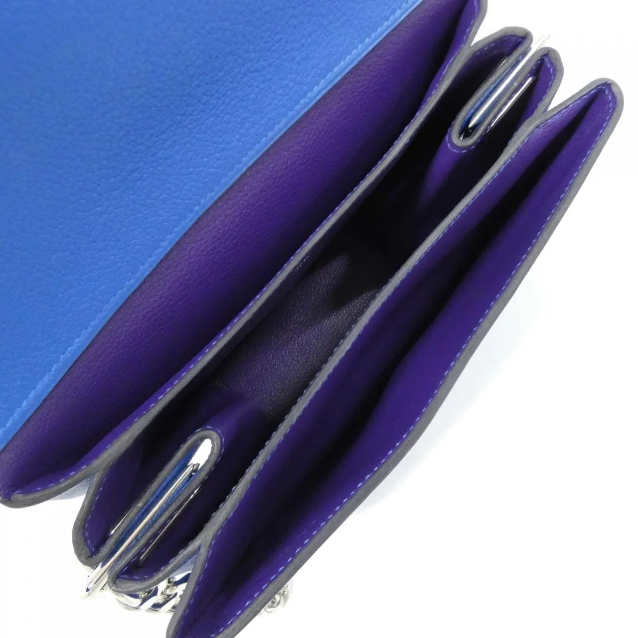 HERMES 076204CK Shoulder Blue Rank A - Thumbnail 9