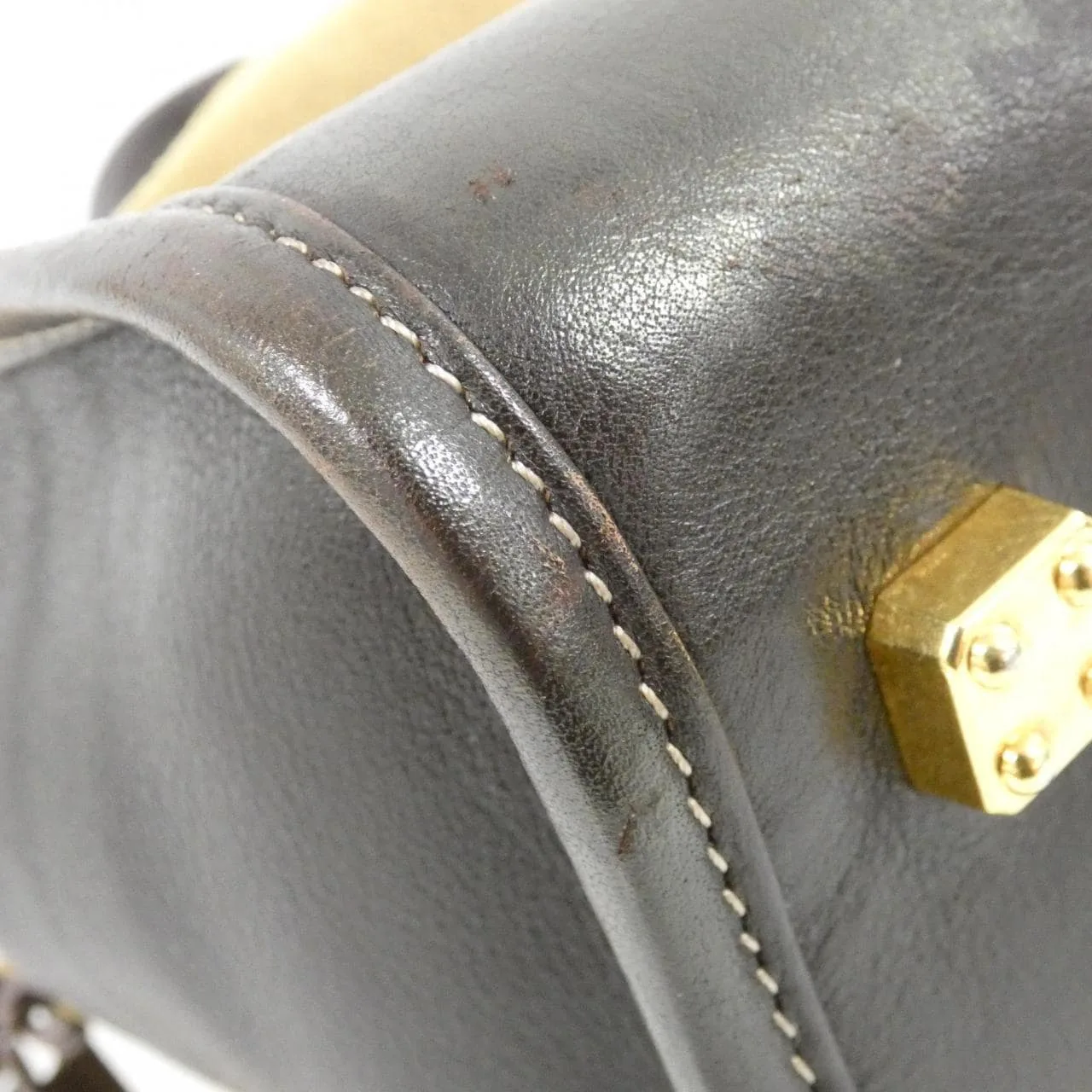 LOEWE Amazona Handbag Brown Rank B - Thumbnail 3