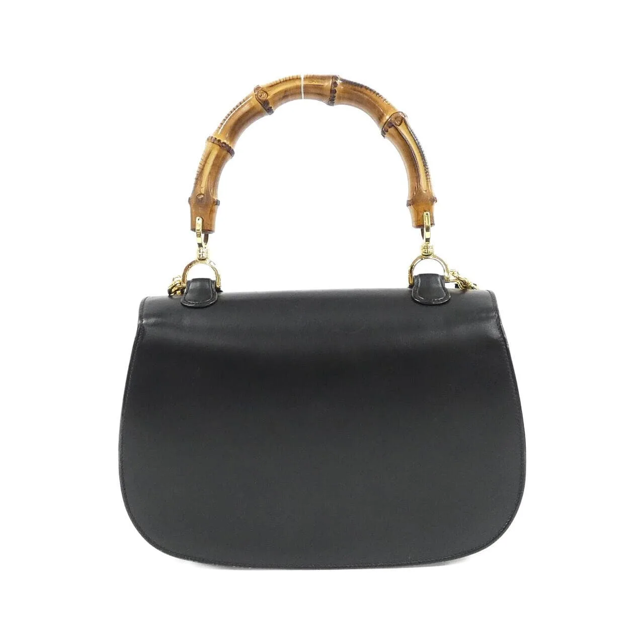 GUCCI 000 1951 手提包 皮革 黑色 皮革 中古品B - 縮圖 2