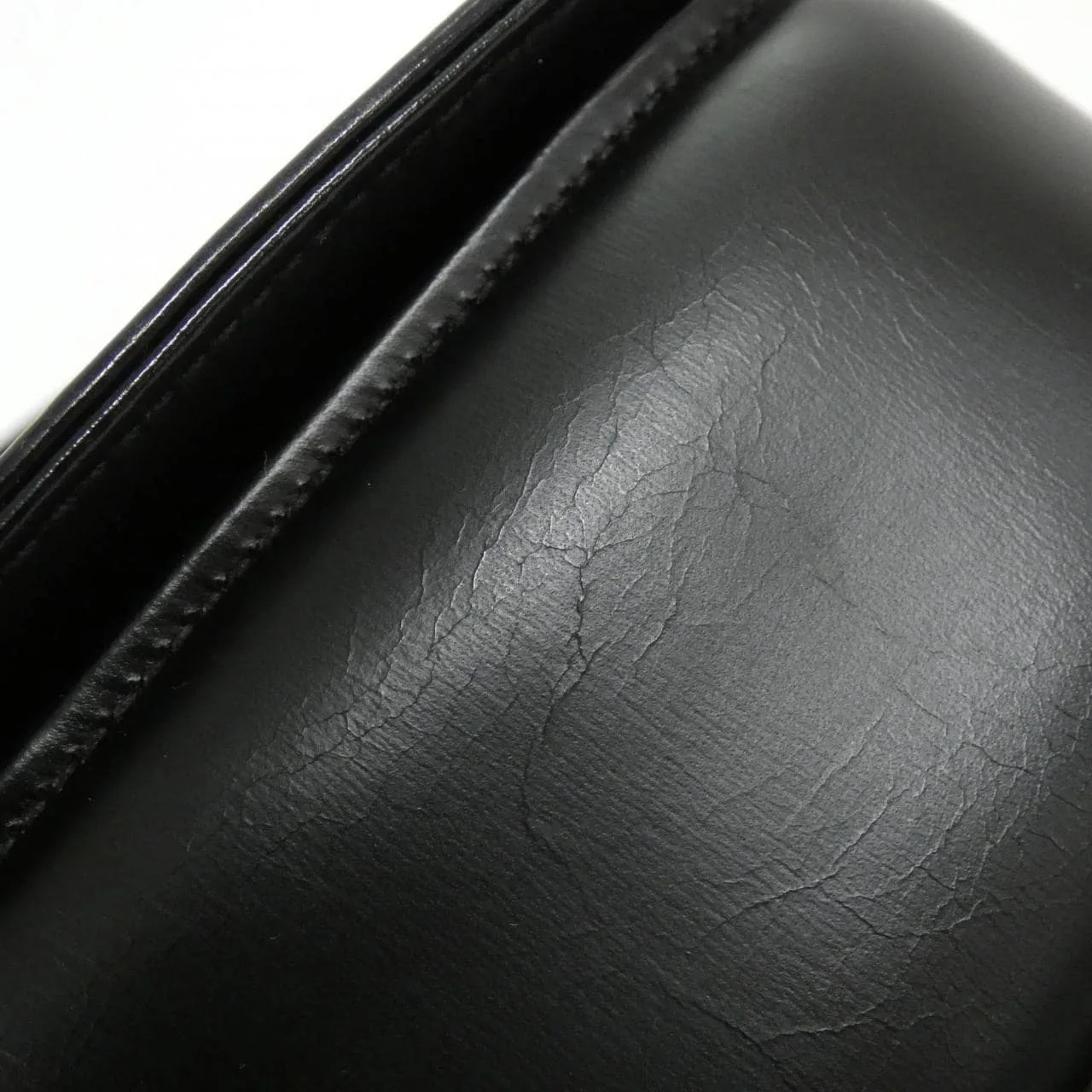 GUCCI 000 1951 手提包 皮革 黑色 皮革 中古品B - 縮圖 4