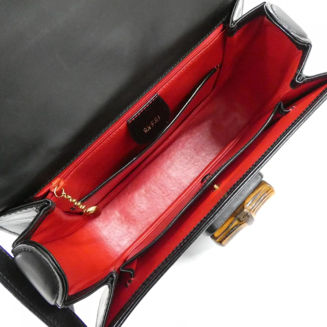 GUCCI 000 1951 手提包 皮革 黑色 皮革 中古品B - 縮圖 9