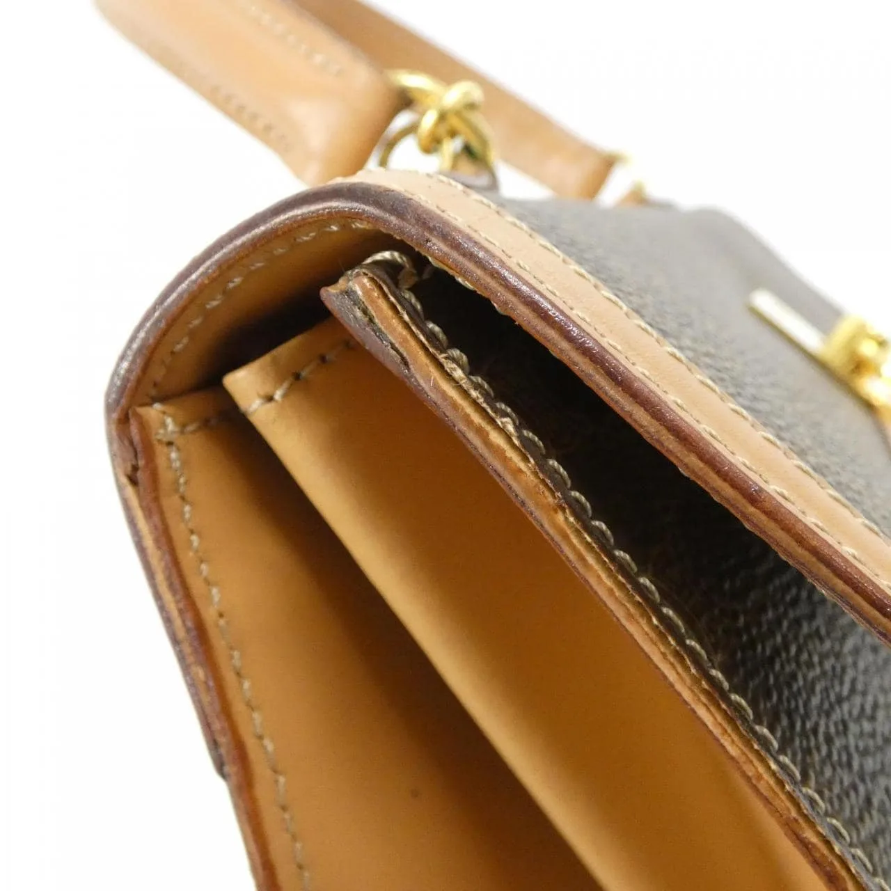 CELINE Handbag Canvas Brown Canvas Rank B - Thumbnail 6