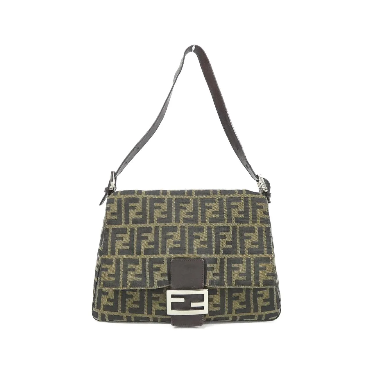 FENDI Baguette 26325 Shoulder Canvas Black