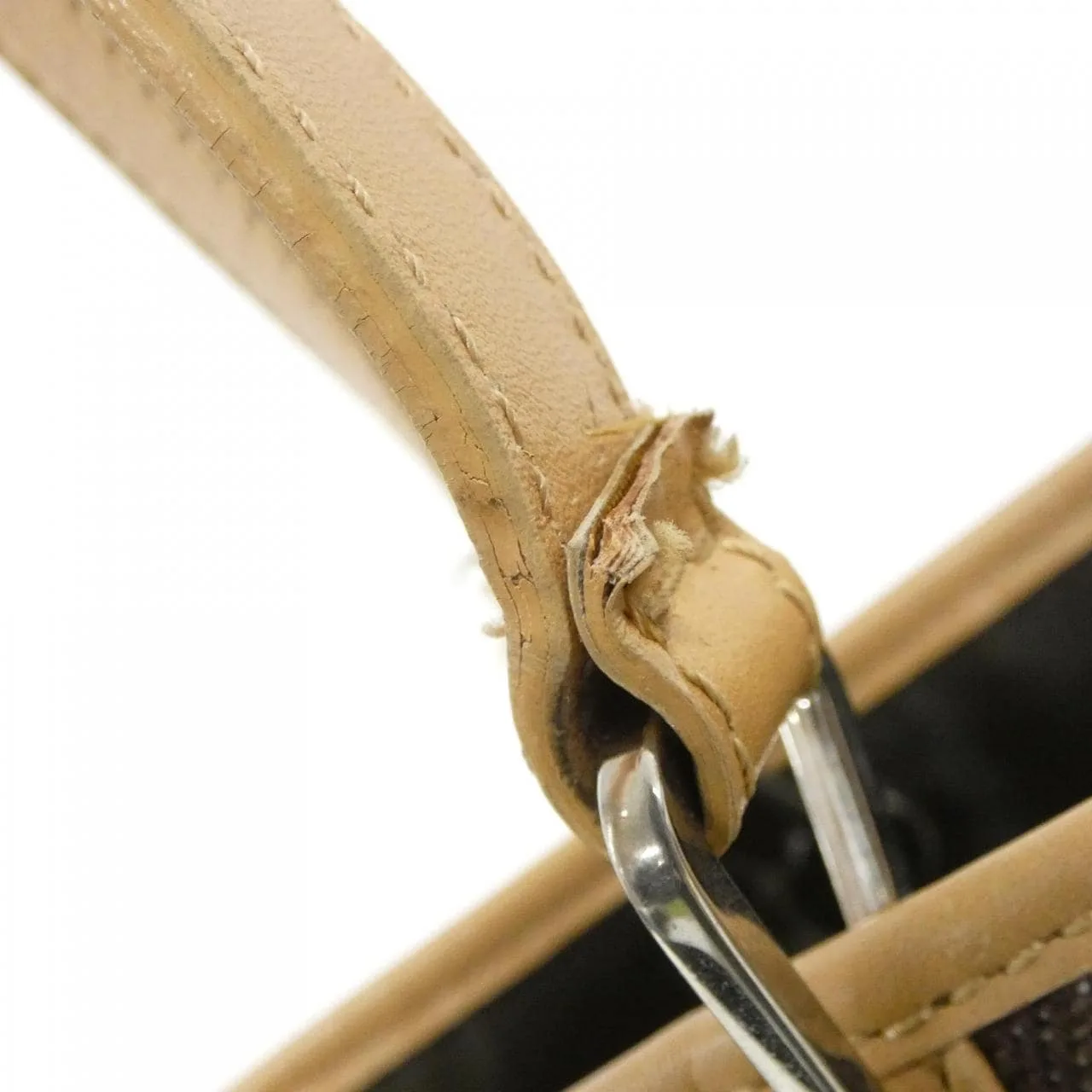 DIOR Handbag Canvas Brown Canvas Rank B - Thumbnail 6