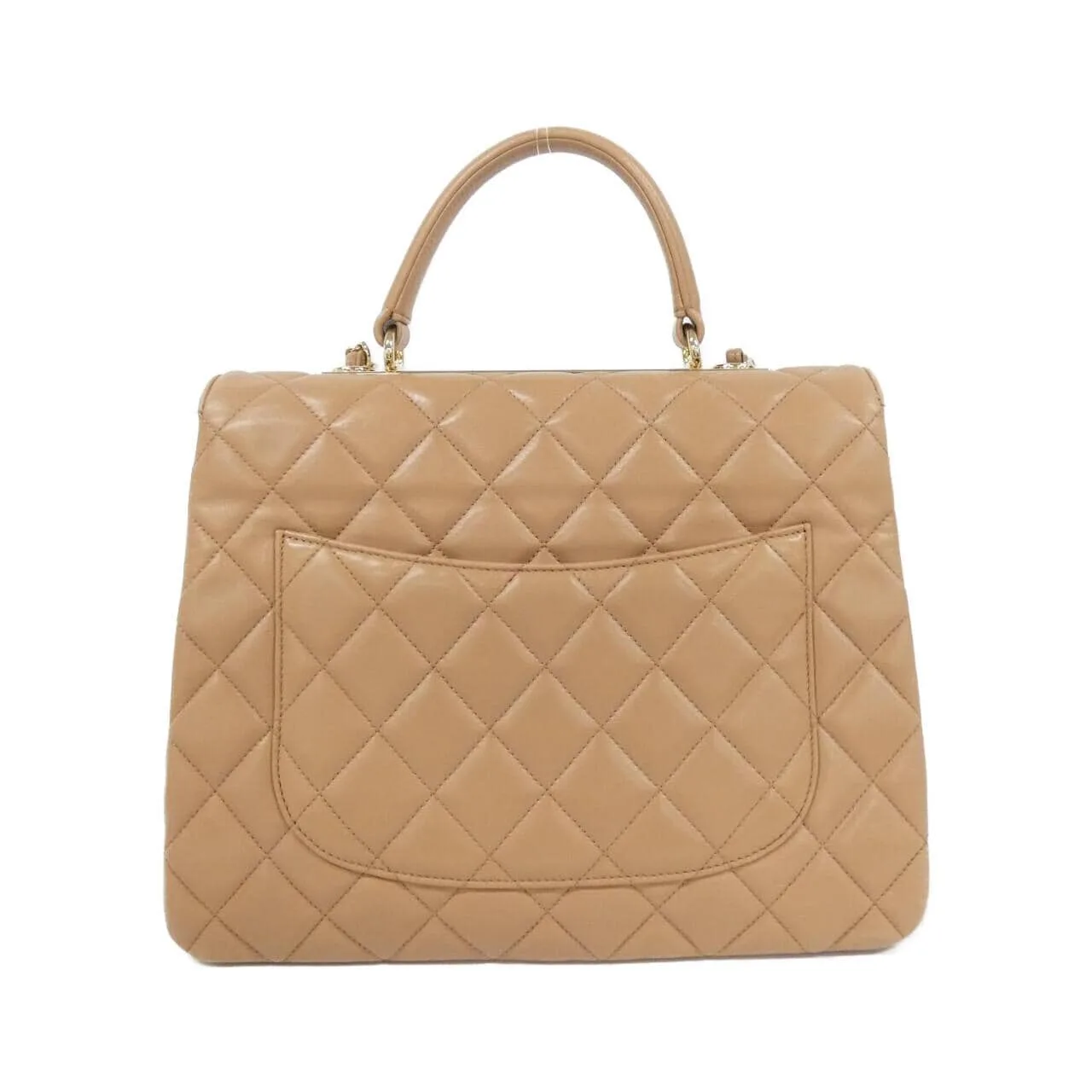 CHANEL 92237 Handbag Lambskin 米色 羊皮 中古品B - 縮圖 2