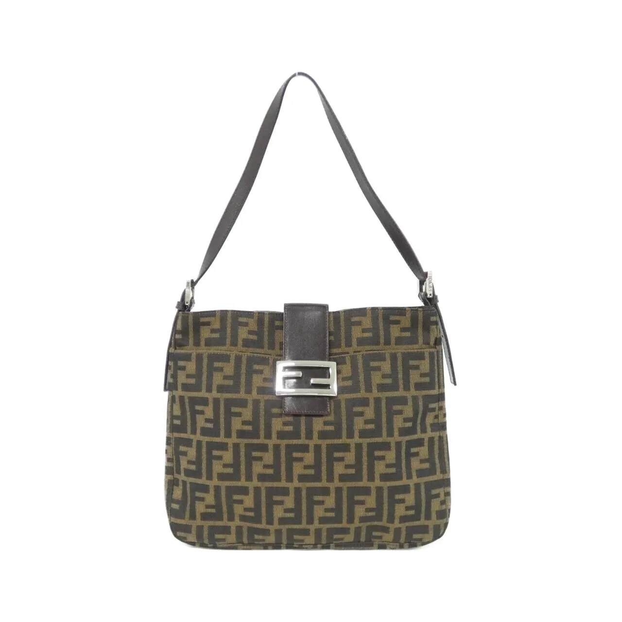 FENDI 26727 Shoulder Canvas Black