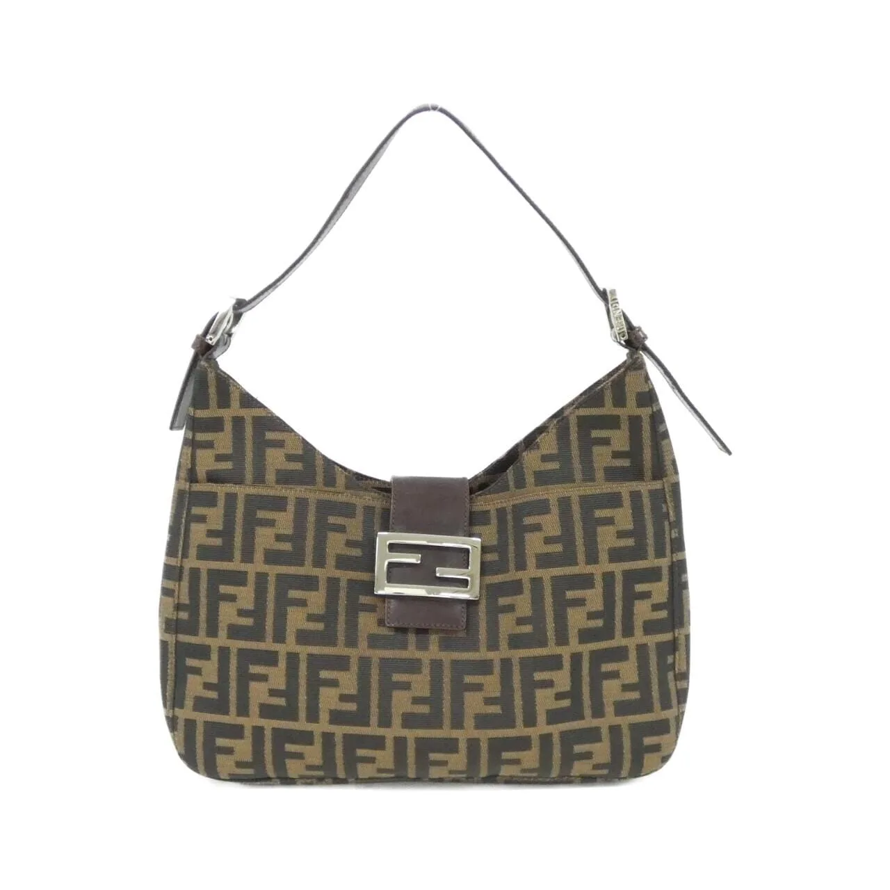 FENDI 26569 Shoulder Canvas Black