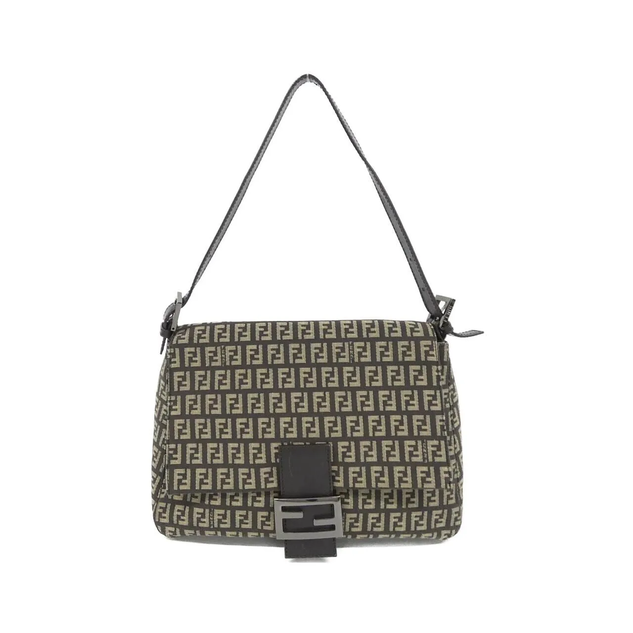 FENDI Baguette 8BR001 JQ4 Shoulder Canvas Black