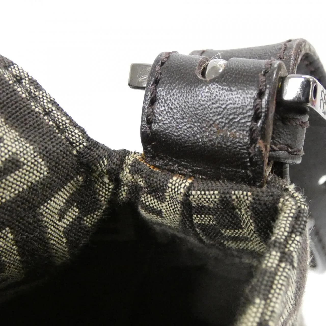 FENDI Baguette 8BR001 JQ4 Shoulder Canvas Black Canvas Rank A - Thumbnail 9