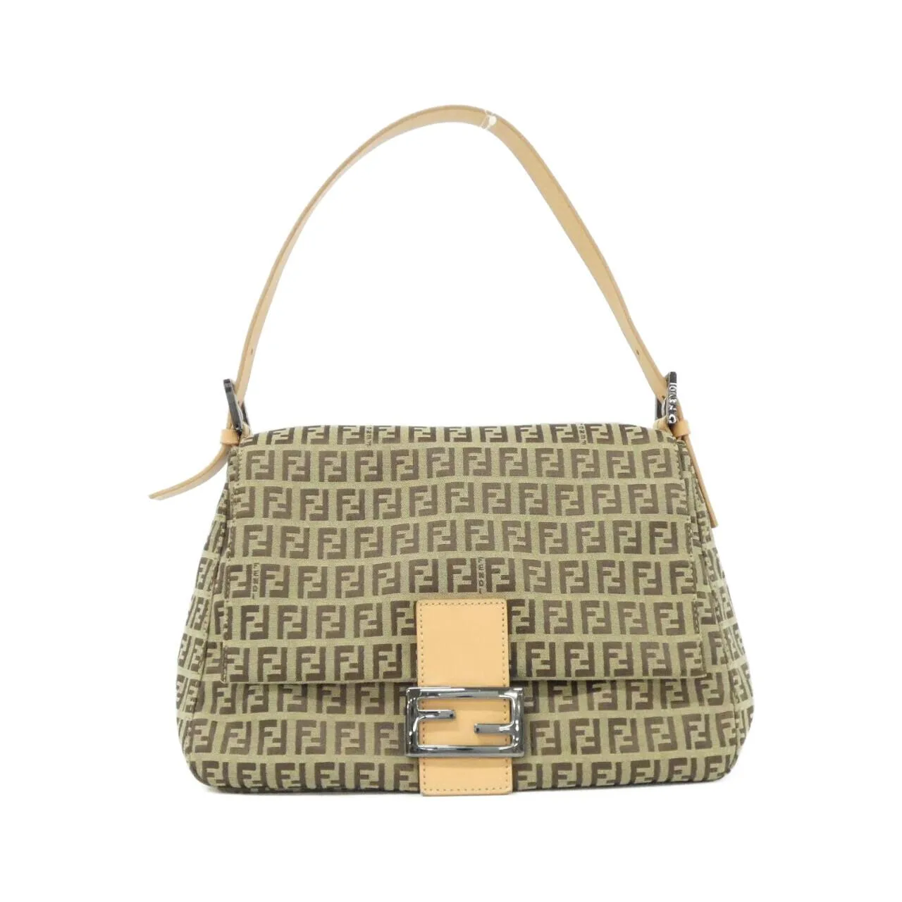 FENDI Baguette 8BR001 Shoulder Canvas Beige