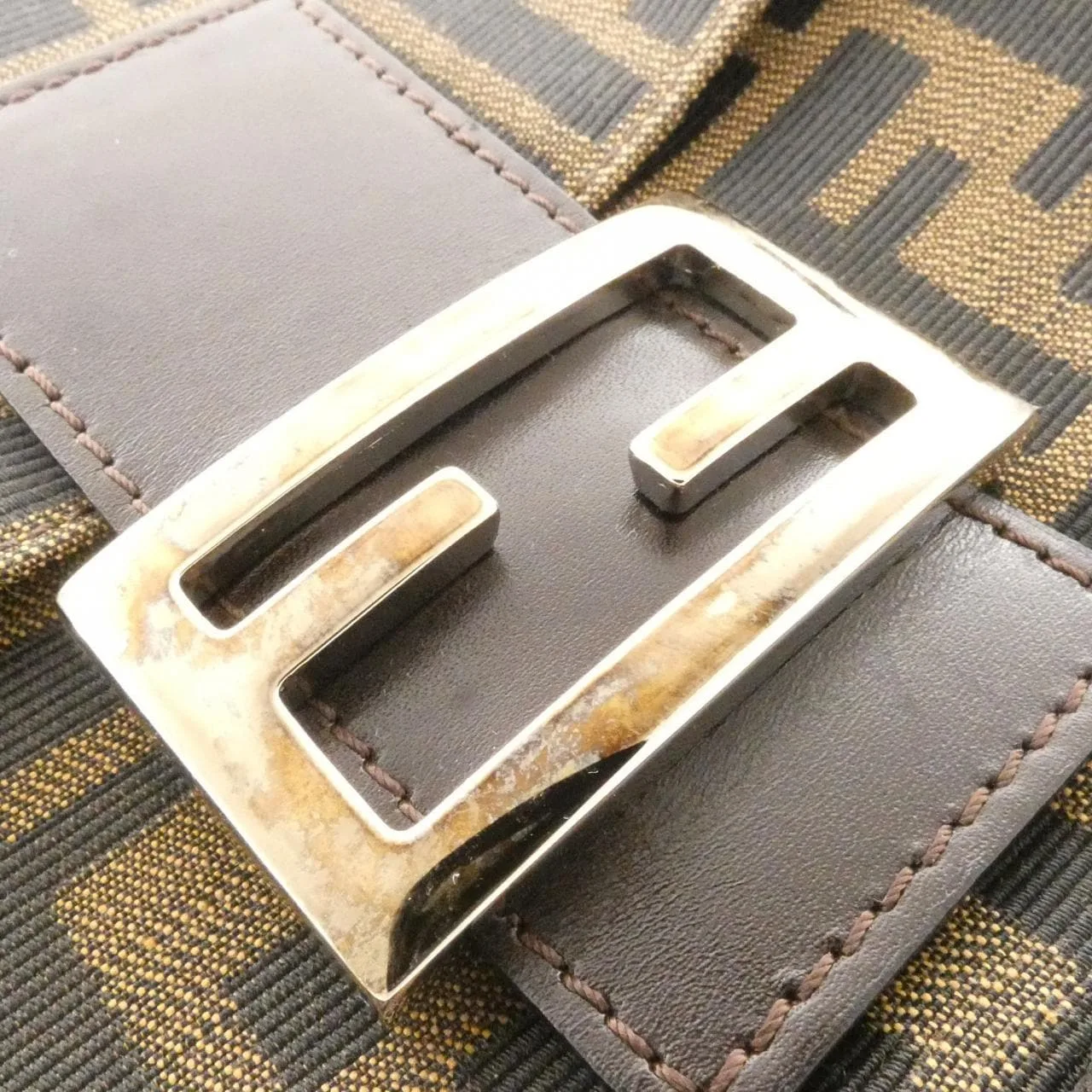 FENDI Baguette 26424 Shoulder Canvas 4
