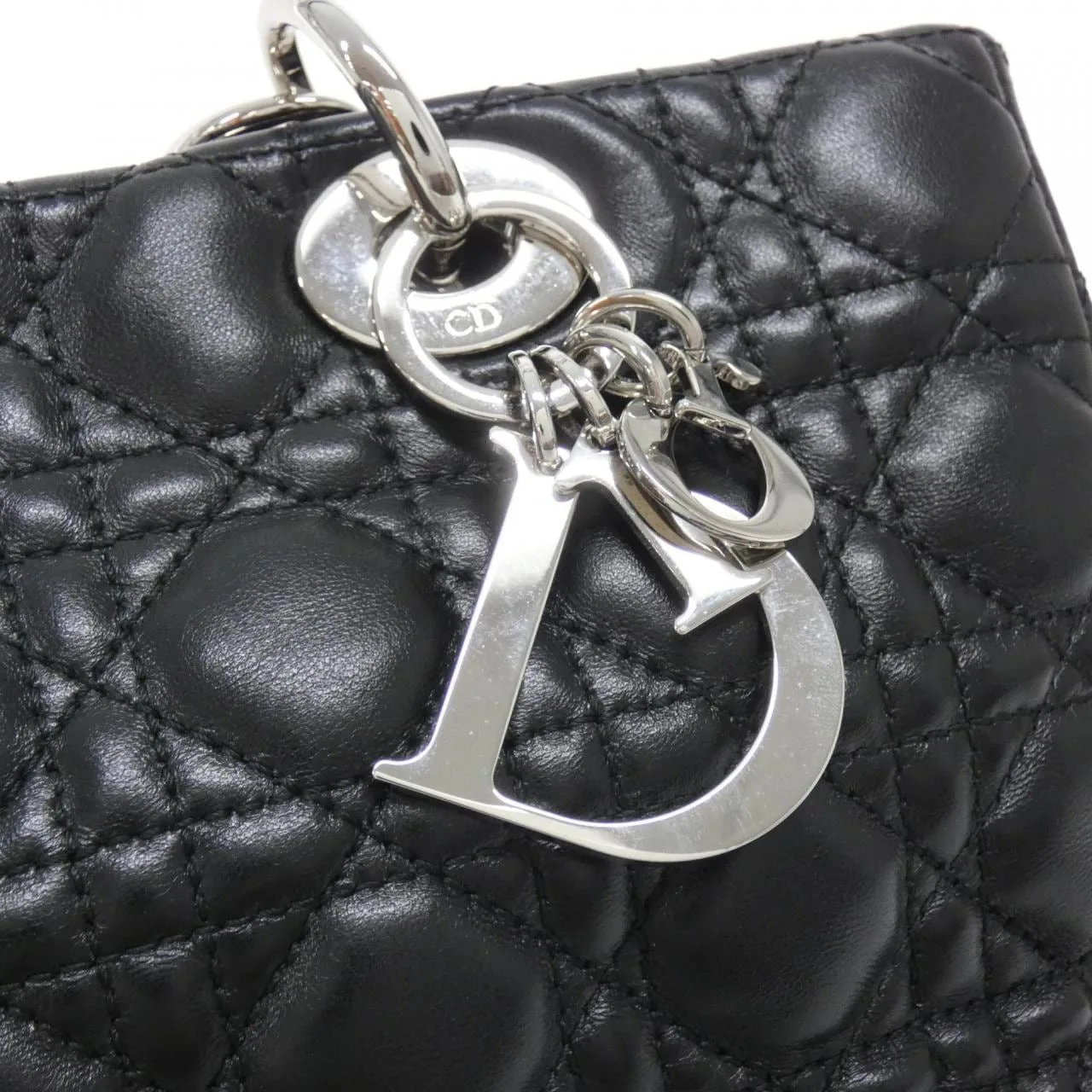 DIOR M0955PCAL Shoulder Lambskin Black Lambskin Rank A - Thumbnail 4