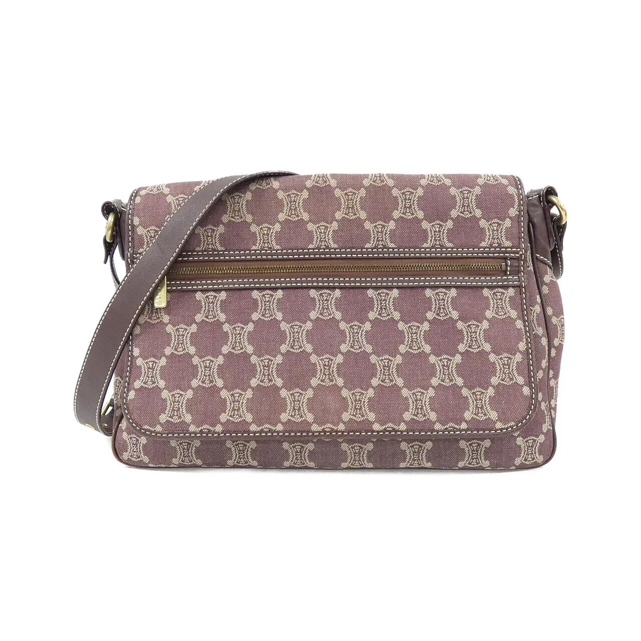 CELINE Shoulder Canvas Bordeaux