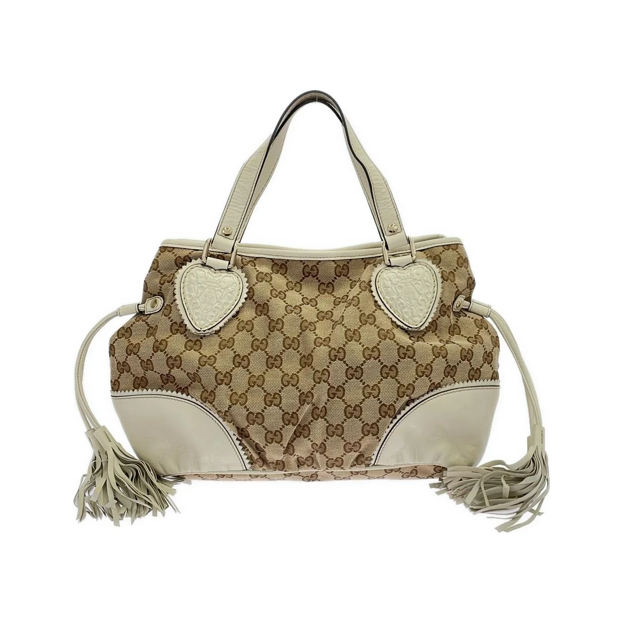 GUCCI 211955 手提包 帆布 Beige