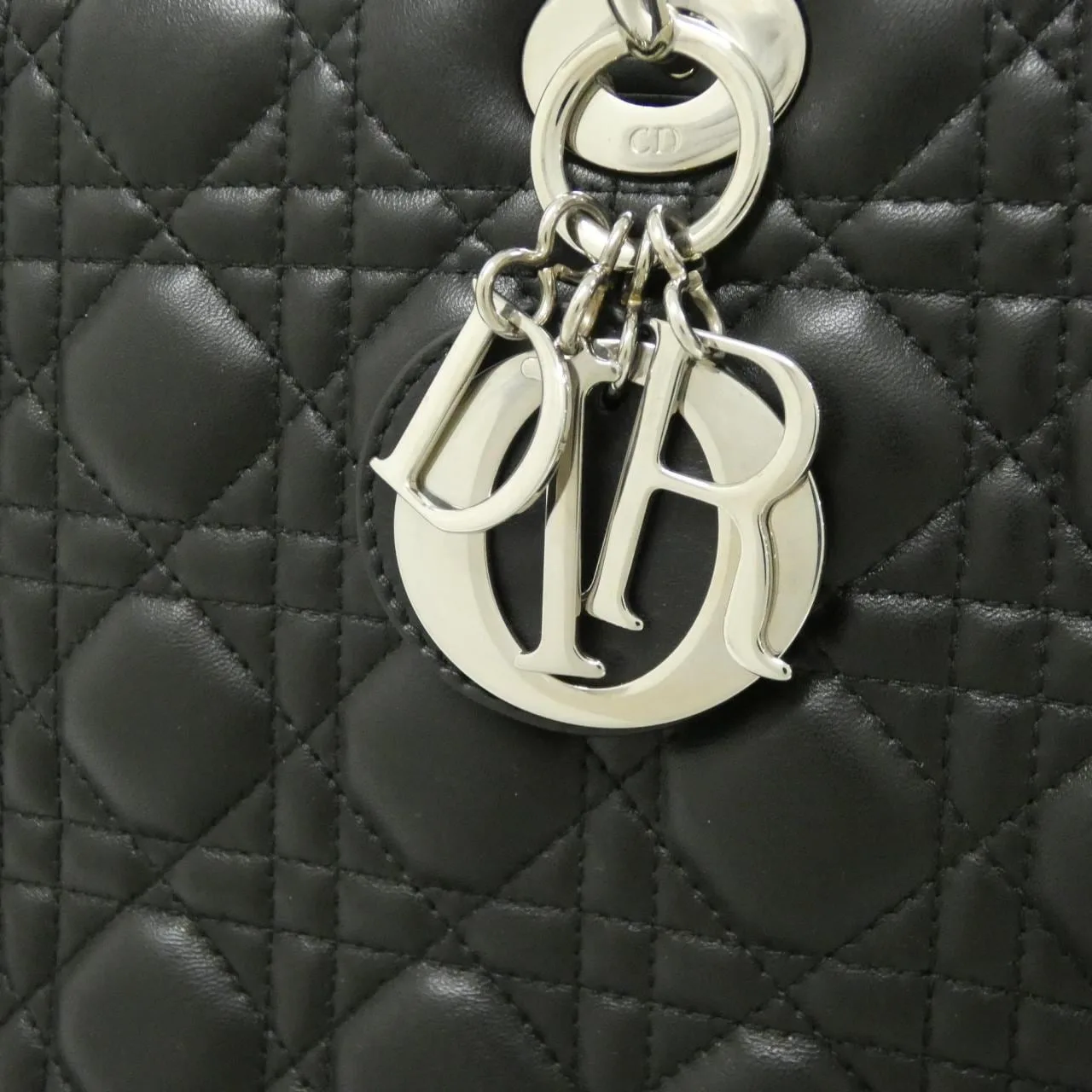 DIOR Lady Dior CAL44561 Handbag Lambskin Black Lambskin Rank A - Thumbnail 4