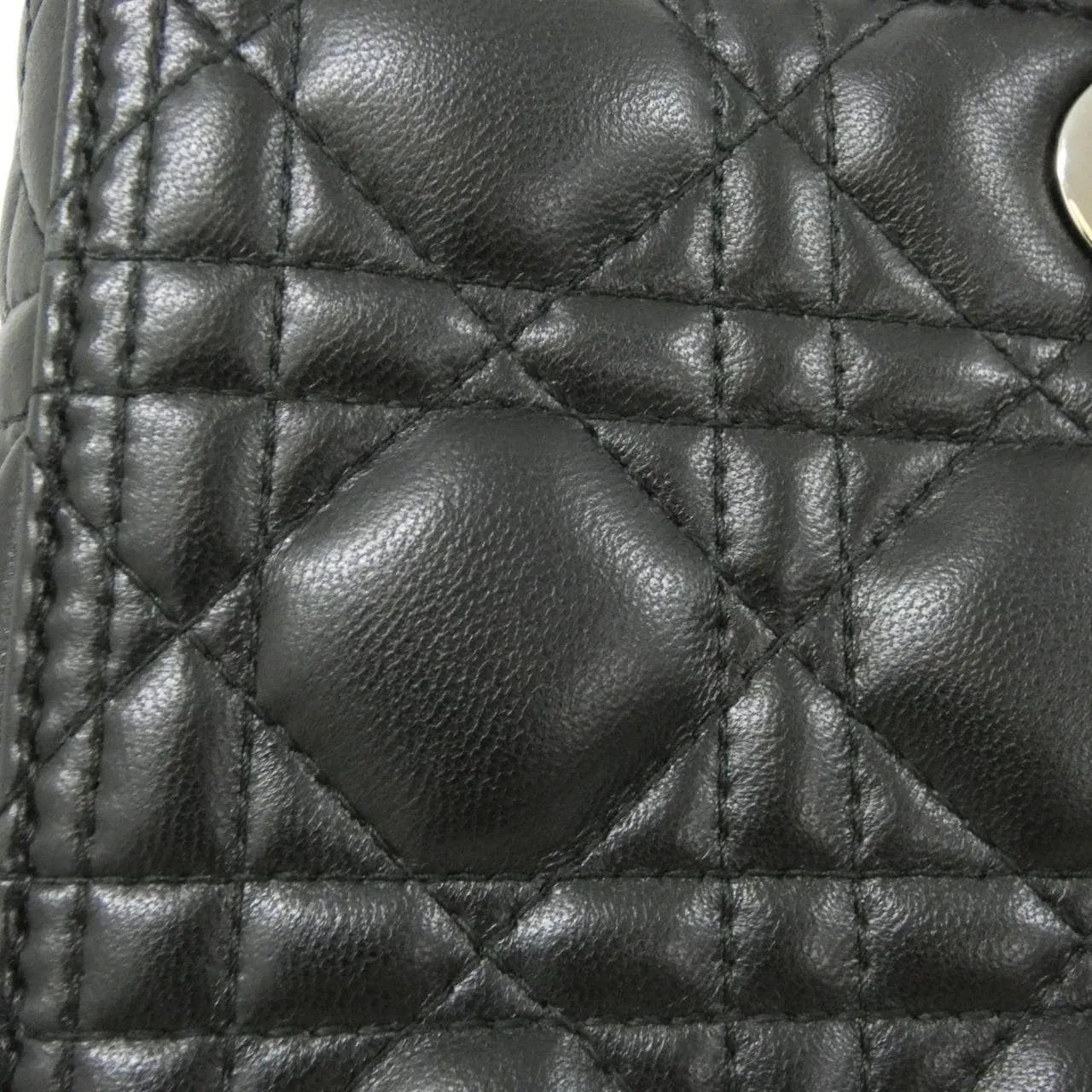 DIOR Lady Dior CAL44561 Handbag Lambskin Black Lambskin Rank A - Thumbnail 6