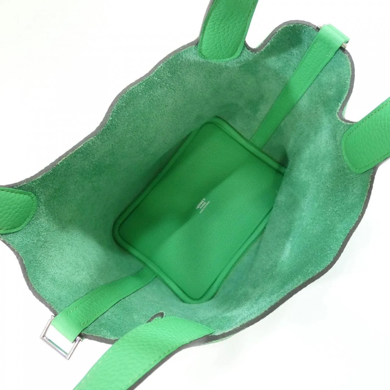 HERMES Picotin 056289CK Handbag Clemence Black Clemence Leather Rank A - Thumbnail 8