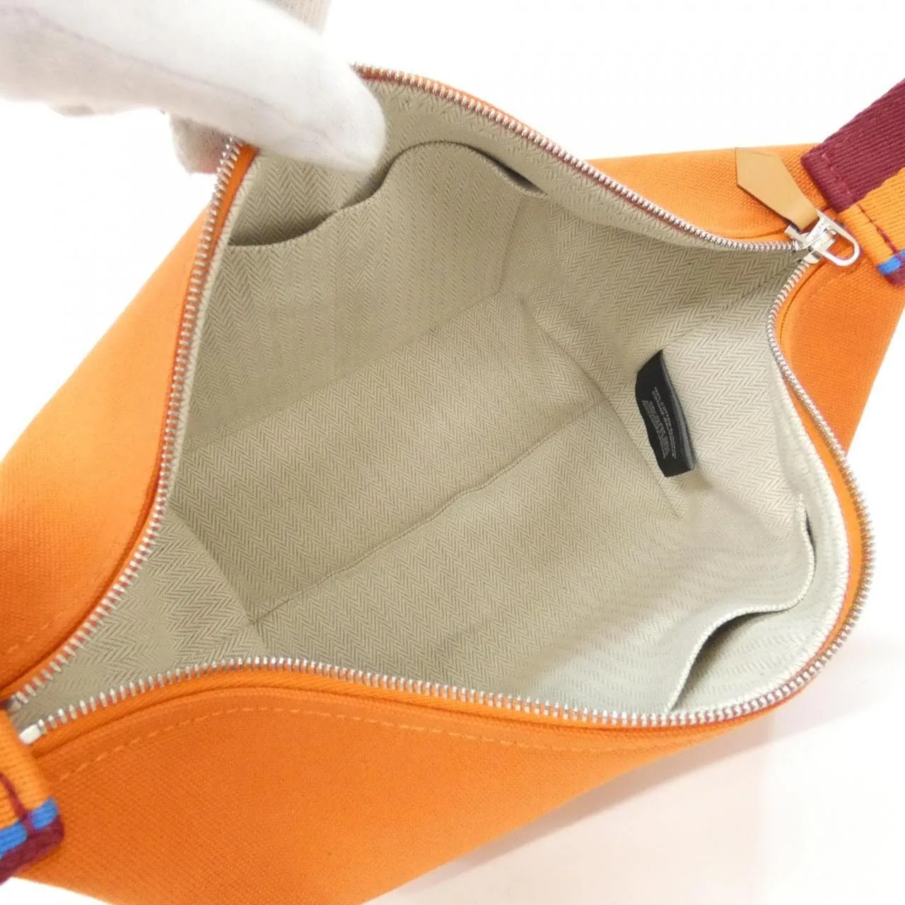 HERMES 104346M Pouch Canvas Black Canvas Rank A - Thumbnail 9