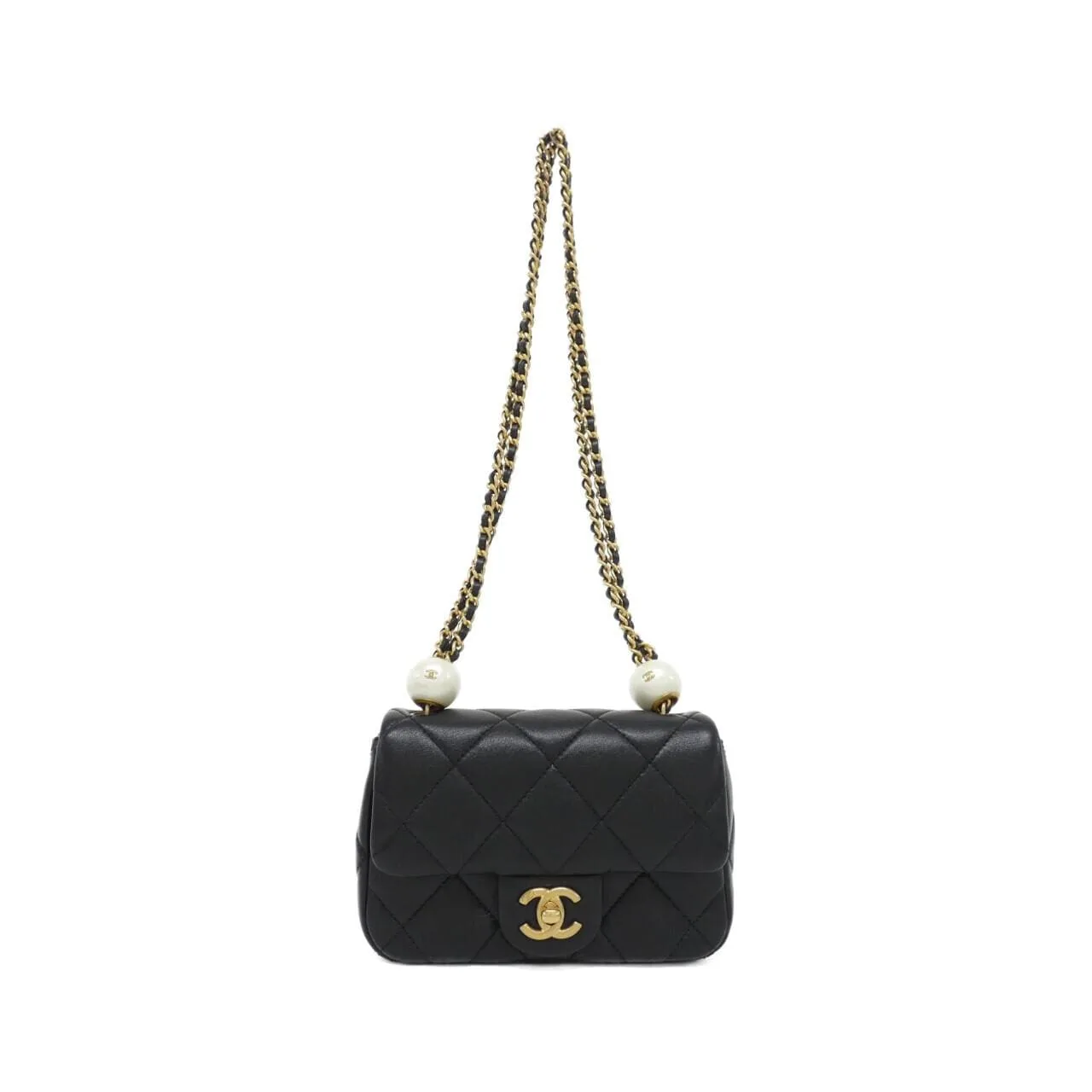 CHANEL AS4868 肩背包 羊皮 Black