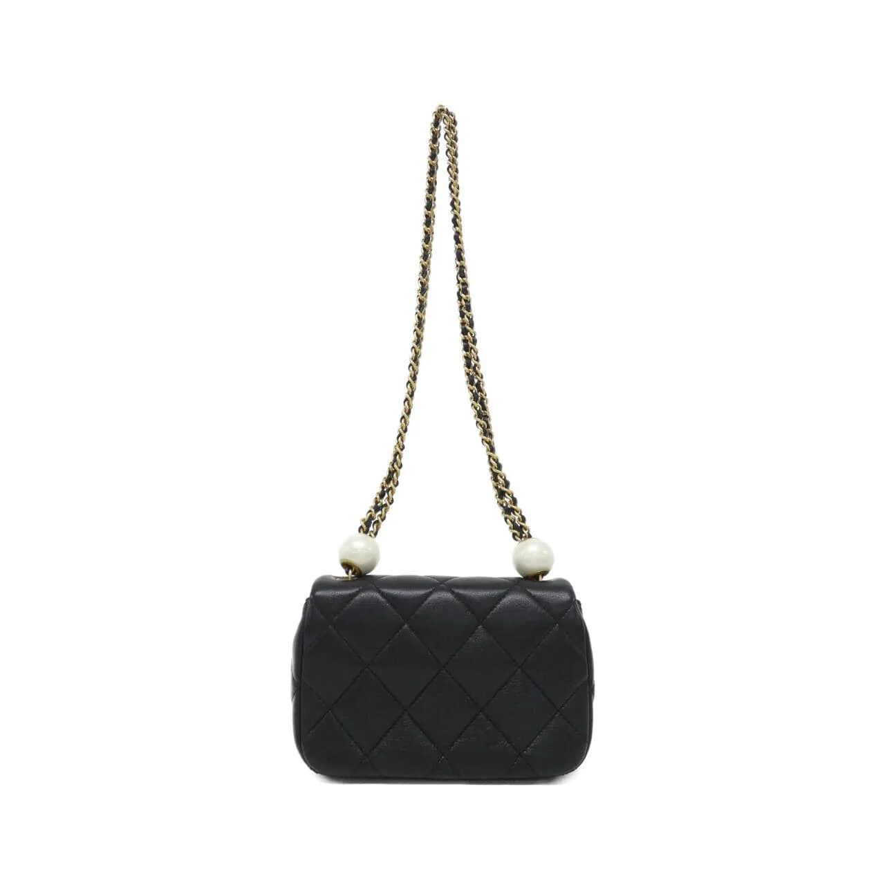 CHANEL AS4868 肩背包 羊皮 黑色 羊皮 中古品A - 縮圖 2
