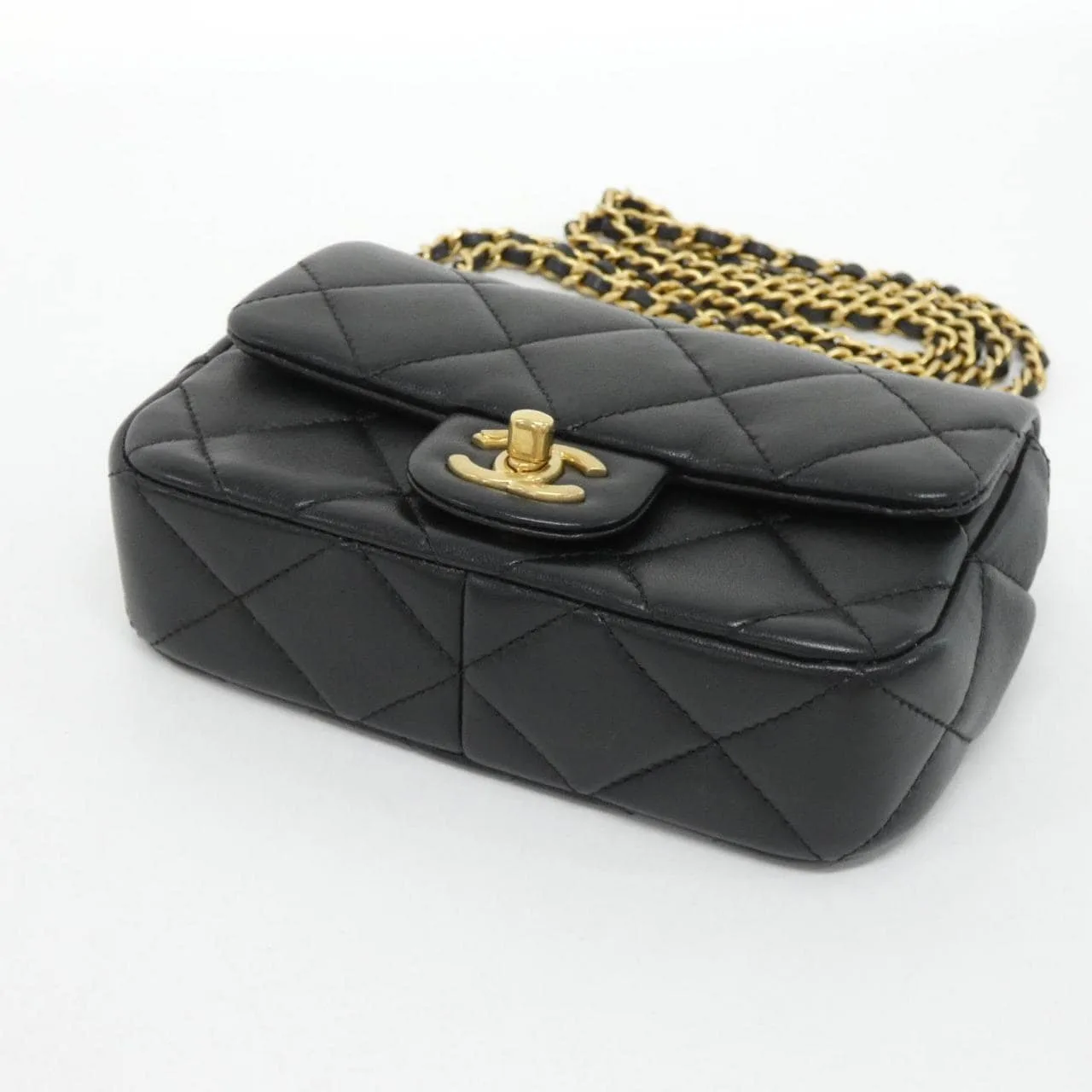 CHANEL AS4868 肩背包 羊皮 黑色 羊皮 中古品A - 縮圖 3