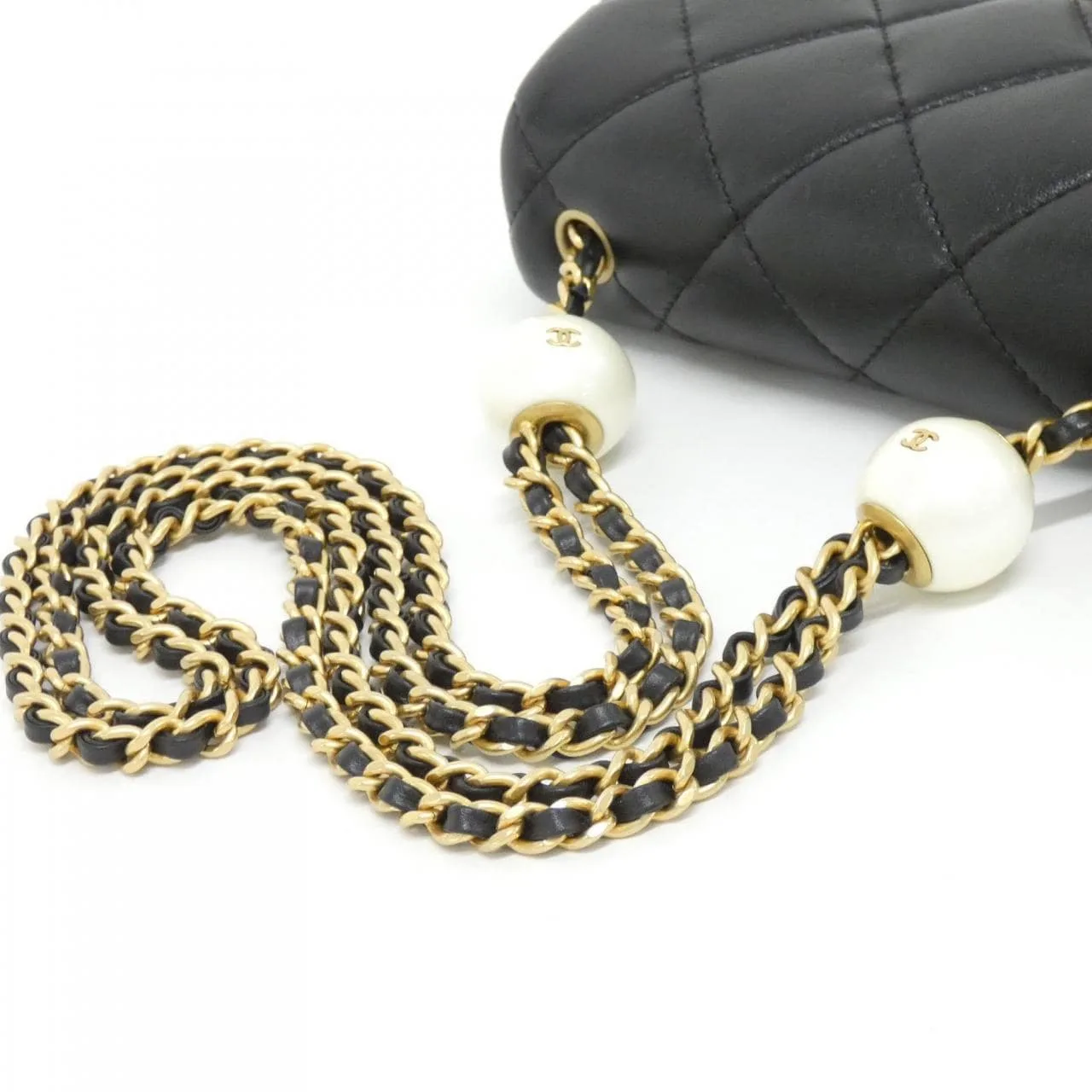 CHANEL AS4868 肩背包 羊皮 黑色 羊皮 中古品A - 縮圖 5