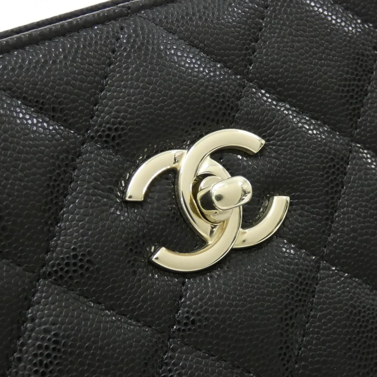 CHANEL 91046 手提包 荔枝紋牛皮 黑色 荔枝紋牛皮 中古品A - 縮圖 5