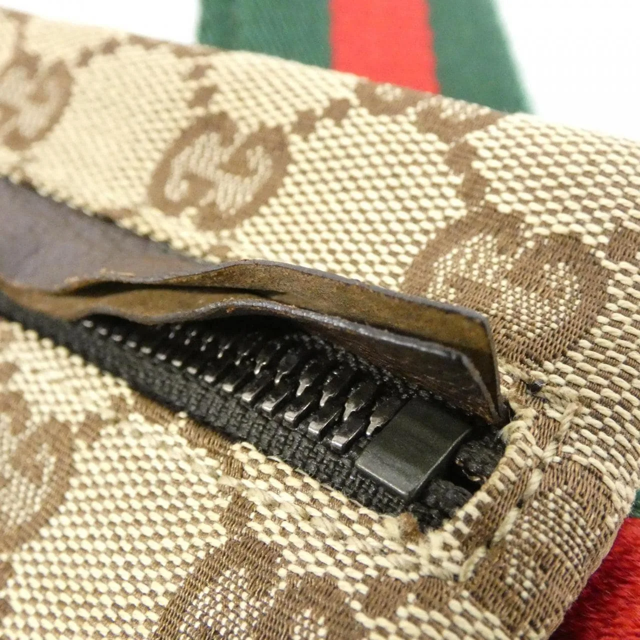 GUCCI 28566 F4FOR 腰包 帆布 米色 帆布 中古品A - 縮圖 4
