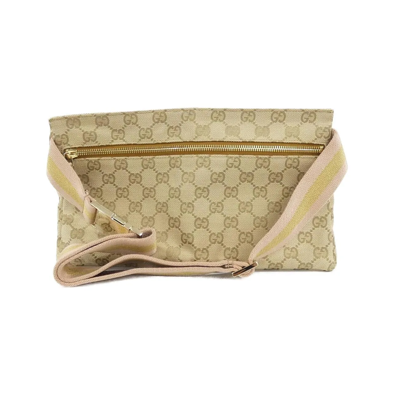 GUCCI 28566 Belt Canvas 黑色 帆布 中古品A - 縮圖 2