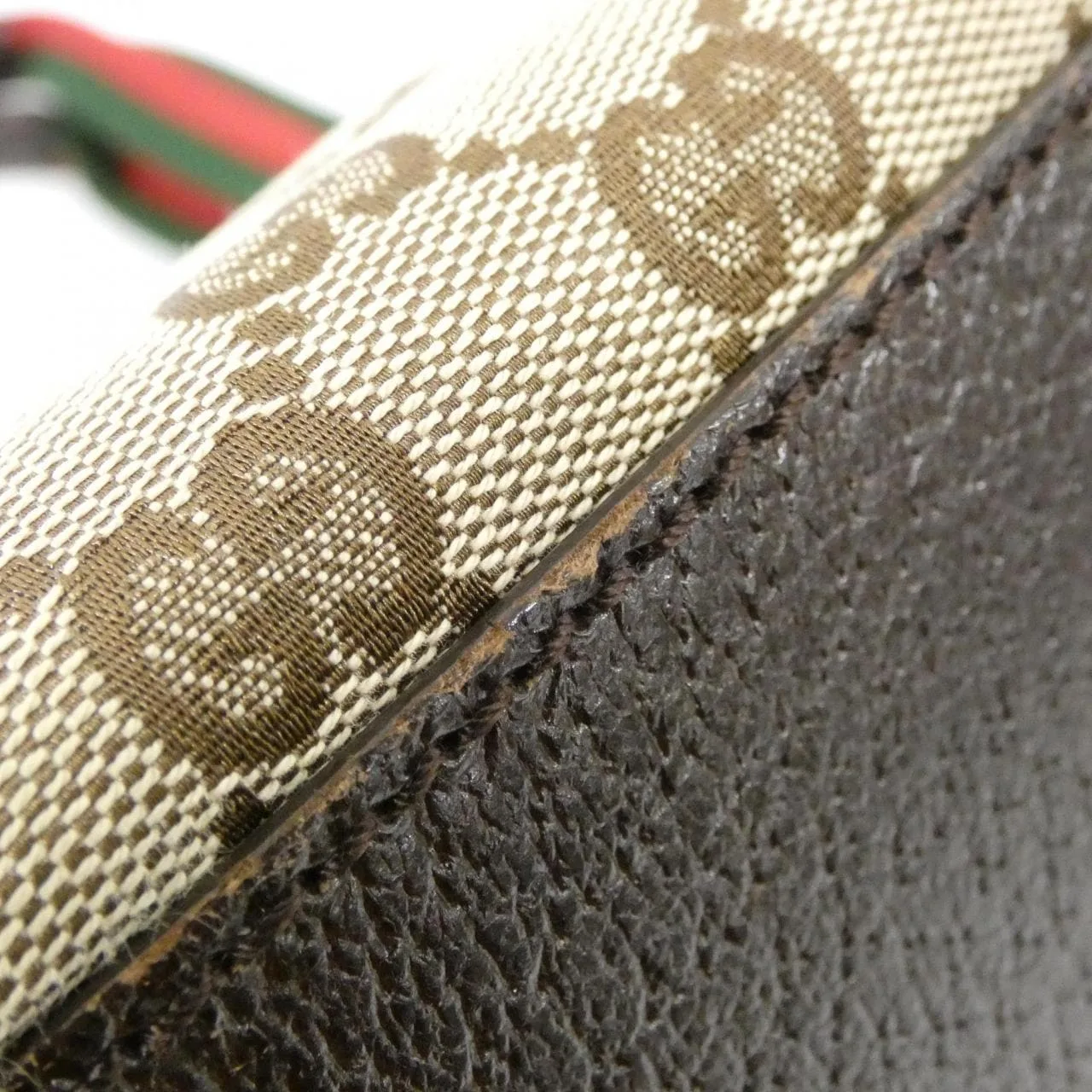 GUCCI 131228 KQWGR 手提包 帆布 米色 帆布 中古品A - 縮圖 4