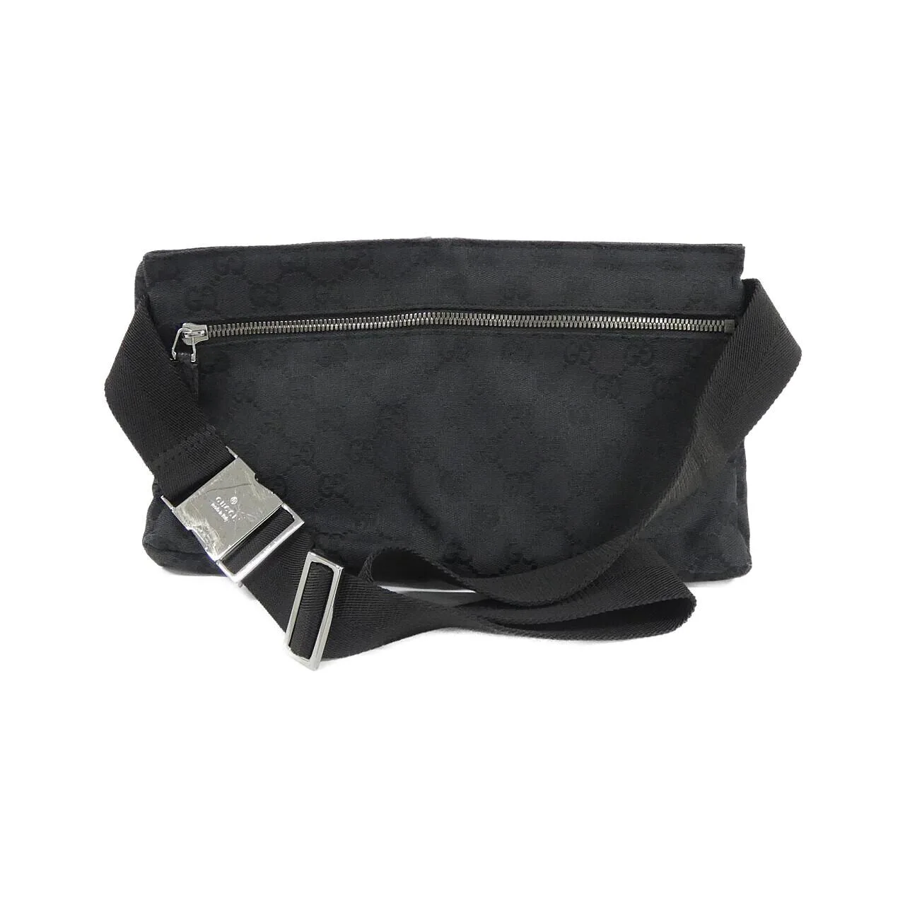 GUCCI 28566 Belt Canvas 黑色 帆布 中古品A - 縮圖 2