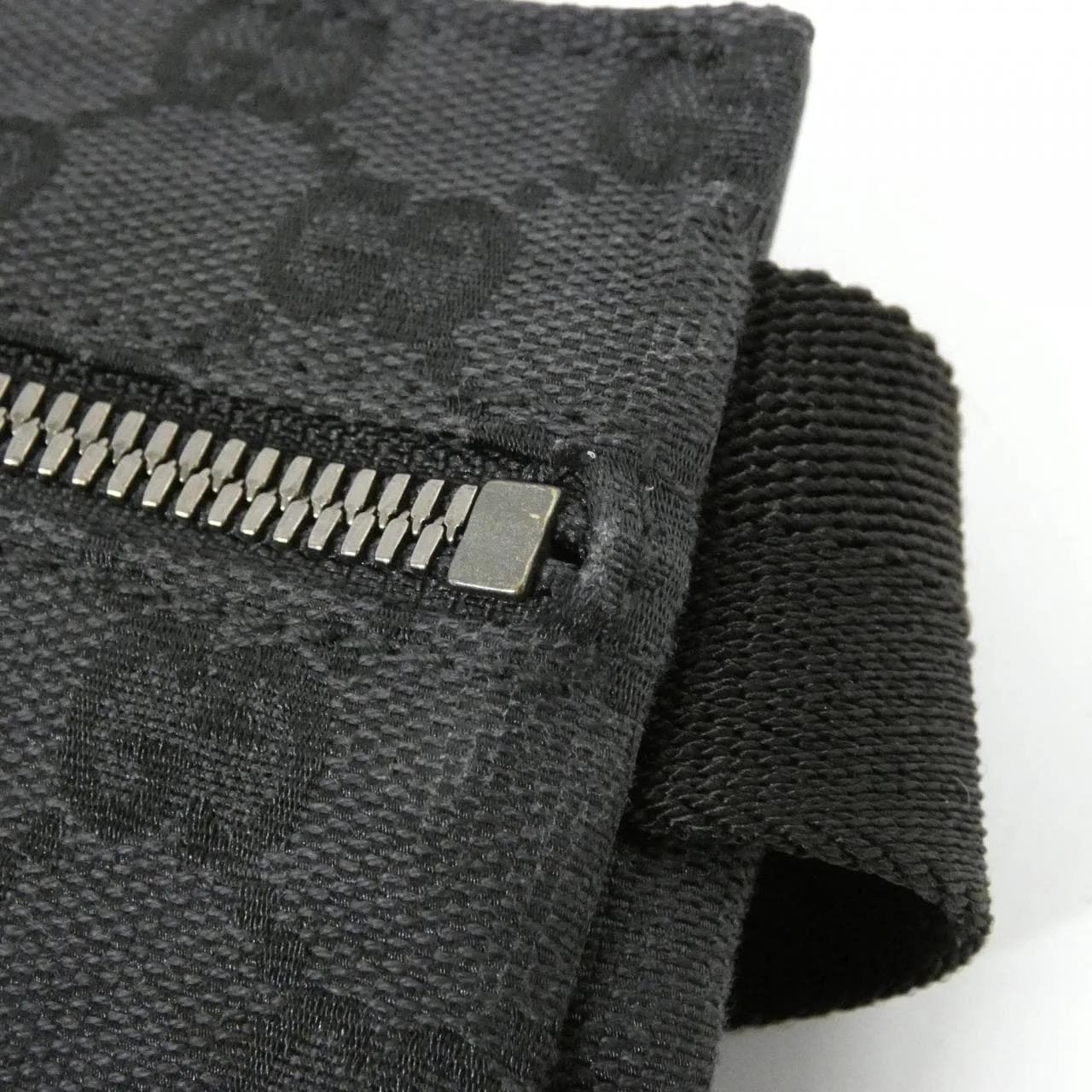 GUCCI 28566 Belt Canvas 黑色 帆布 中古品A - 縮圖 4