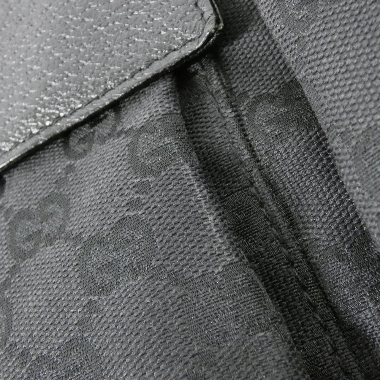 GUCCI 28566 Belt Canvas 黑色 帆布 中古品A - 縮圖 6