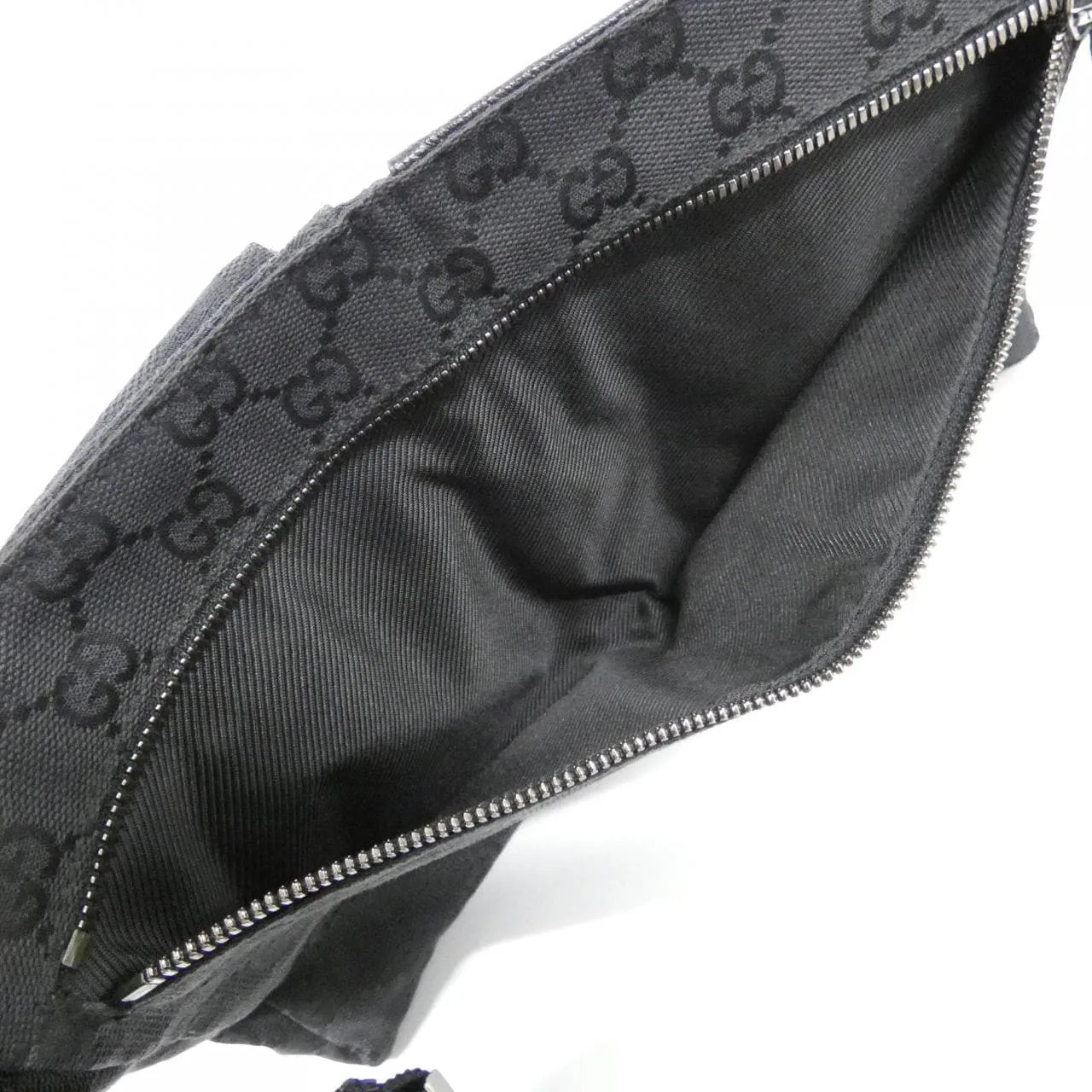 GUCCI 28566 Belt Canvas 黑色 帆布 中古品A - 縮圖 8