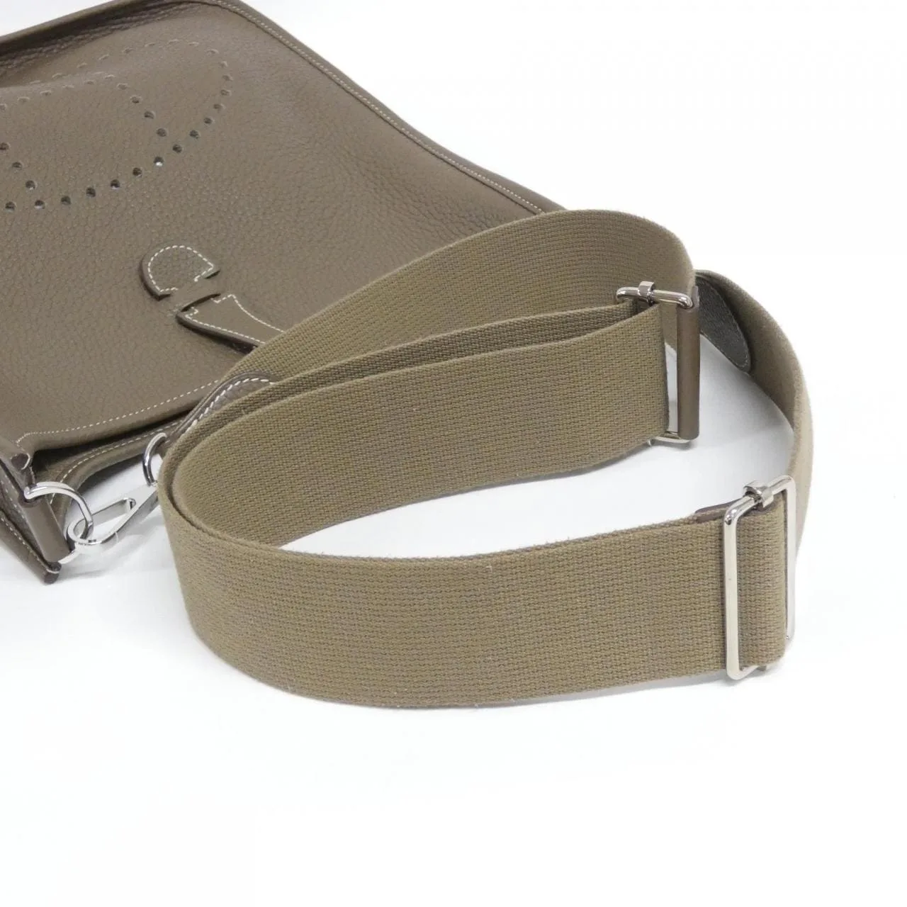 HERMES Evelyne 056277CK Shoulder Clemence Etoupe Clemence Leather Rank A - Thumbnail 8