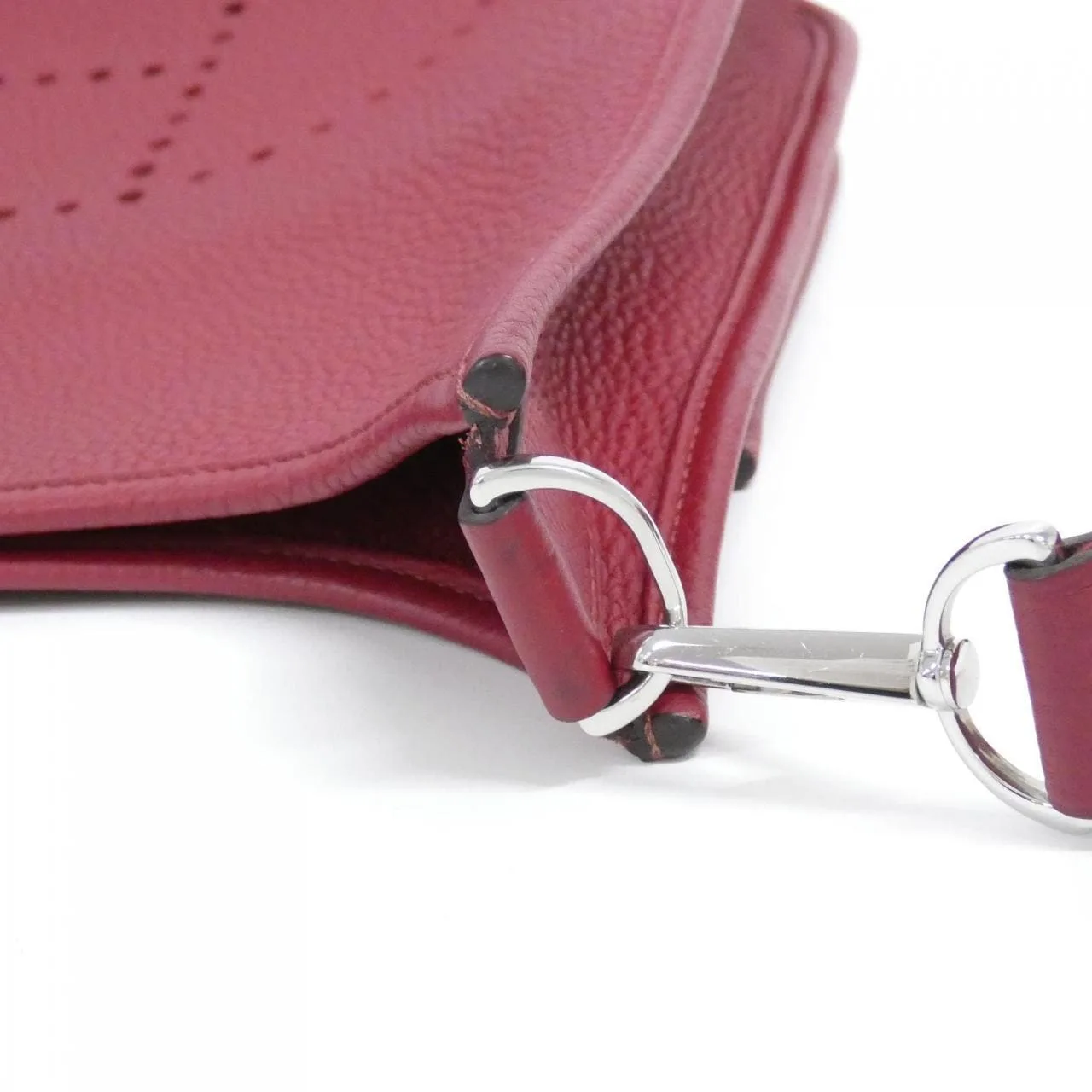 HERMES Evelyne 056277CK Shoulder Clemence Rouge Clemence Leather Rank A - Thumbnail 4