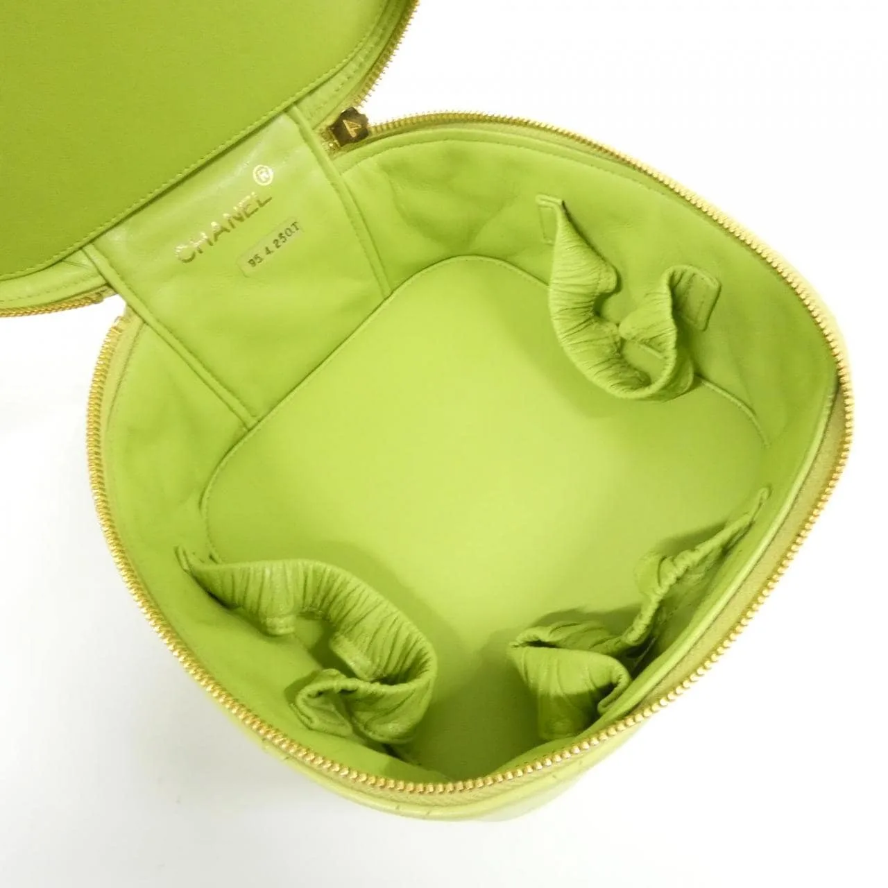 CHANEL Handbag Lambskin 綠色 羊皮 中古品B - 縮圖 8