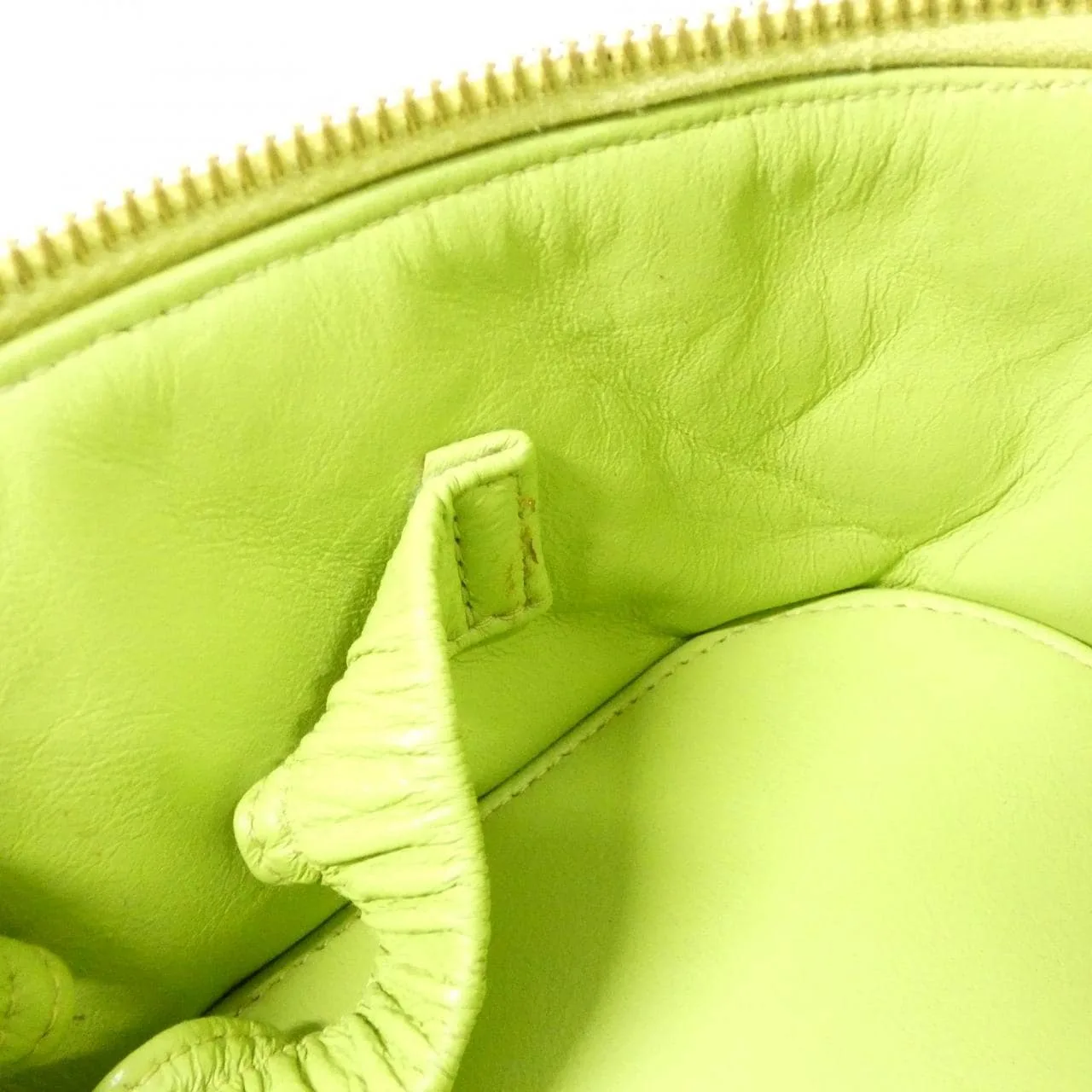 CHANEL Handbag Lambskin 綠色 羊皮 中古品B - 縮圖 9