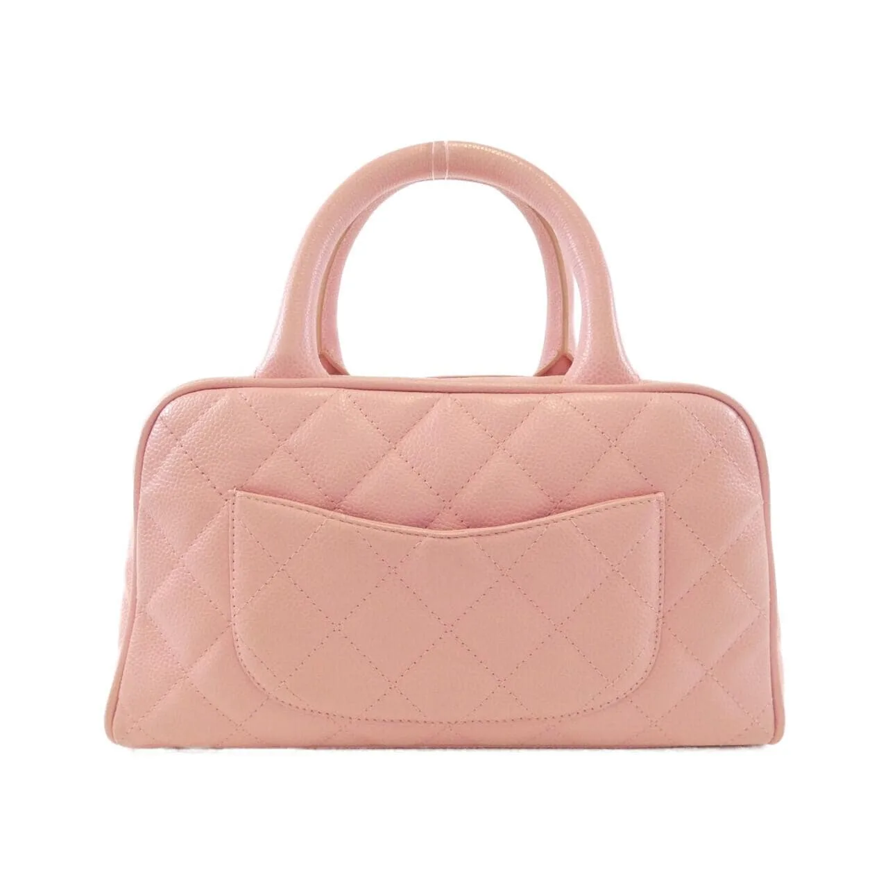 CHANEL 20996 Boston Grained Calfskin Pink Grained Calfskin Rank B - Thumbnail 2