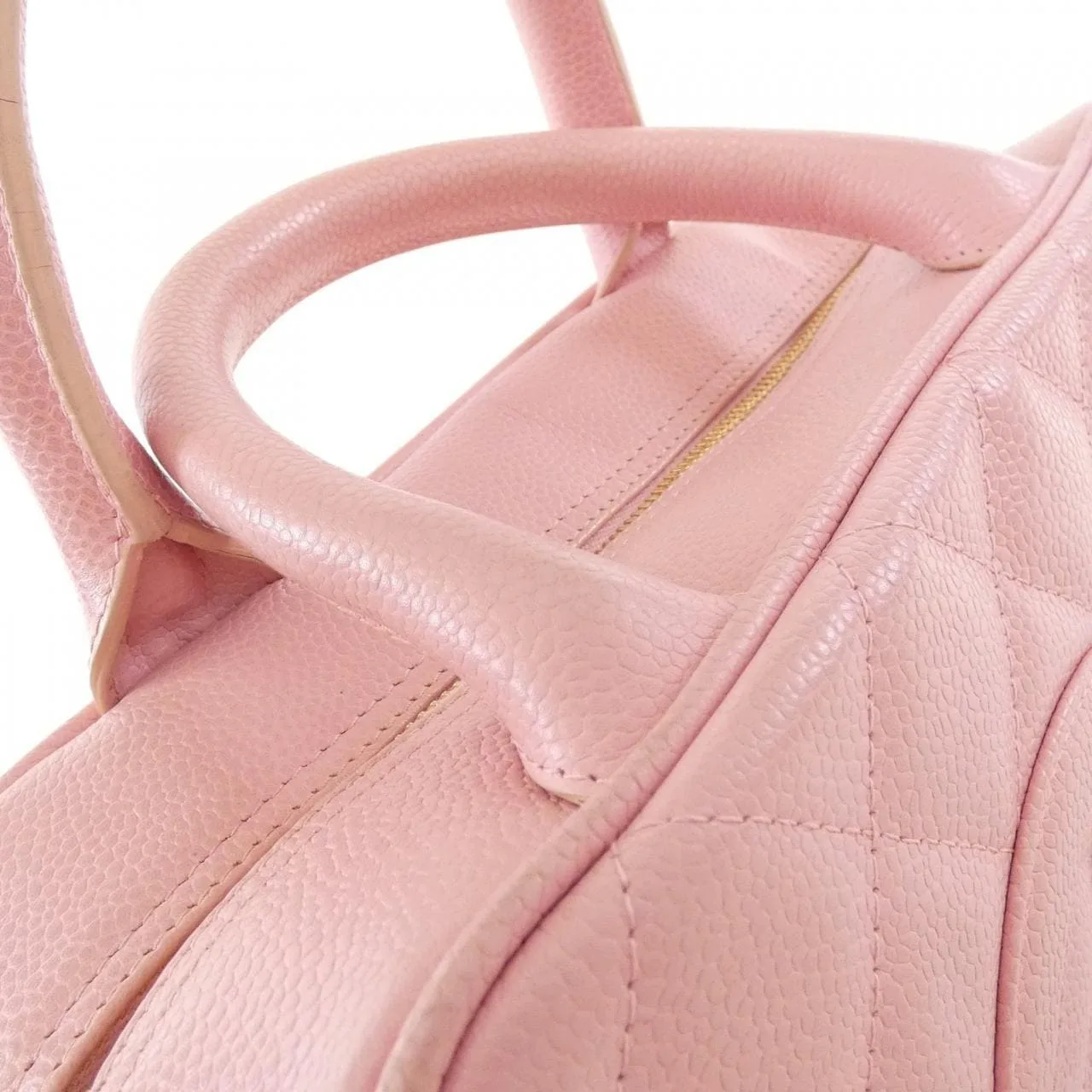 CHANEL 20996 Boston Grained Calfskin Pink Grained Calfskin Rank B - Thumbnail 5