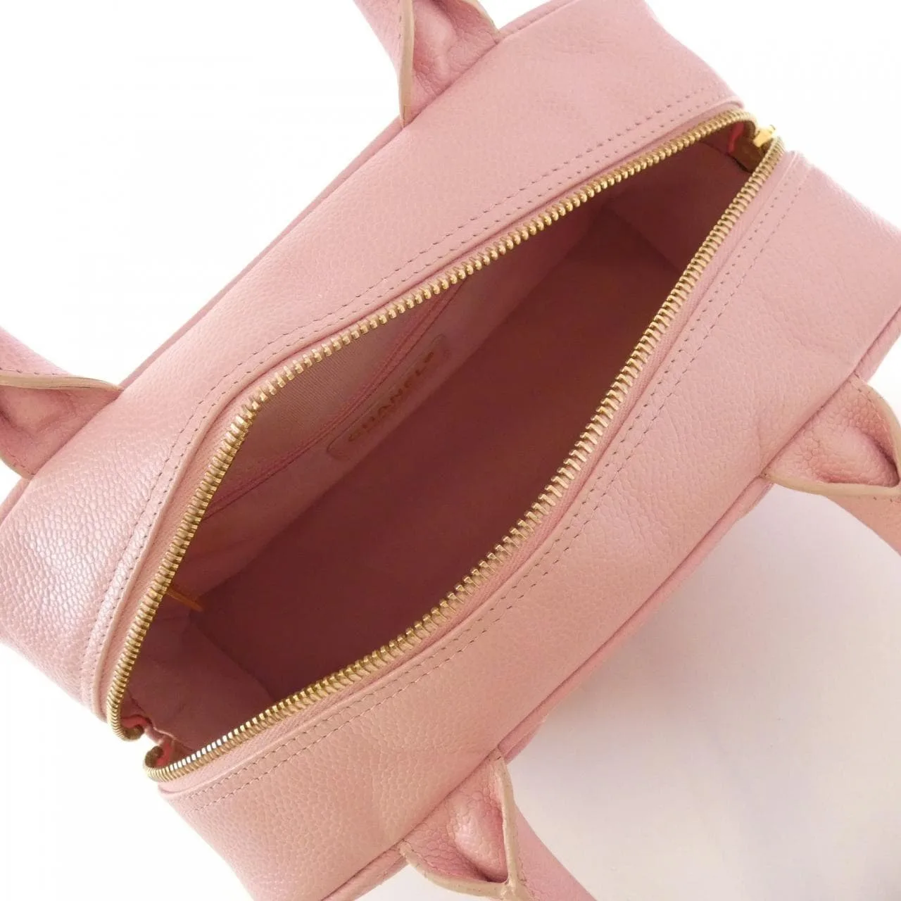 CHANEL 20996 Boston Grained Calfskin Pink Grained Calfskin Rank B - Thumbnail 8