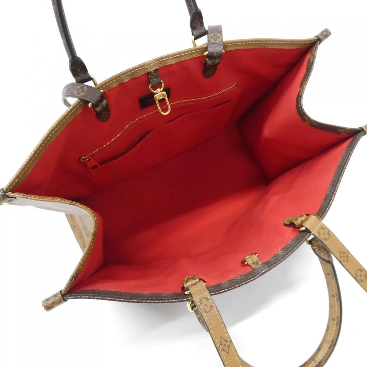 LOUIS VUITTON OnTheGo M44576 Handbag Monogram 黑色 Monogram 中古品A - 縮圖 7