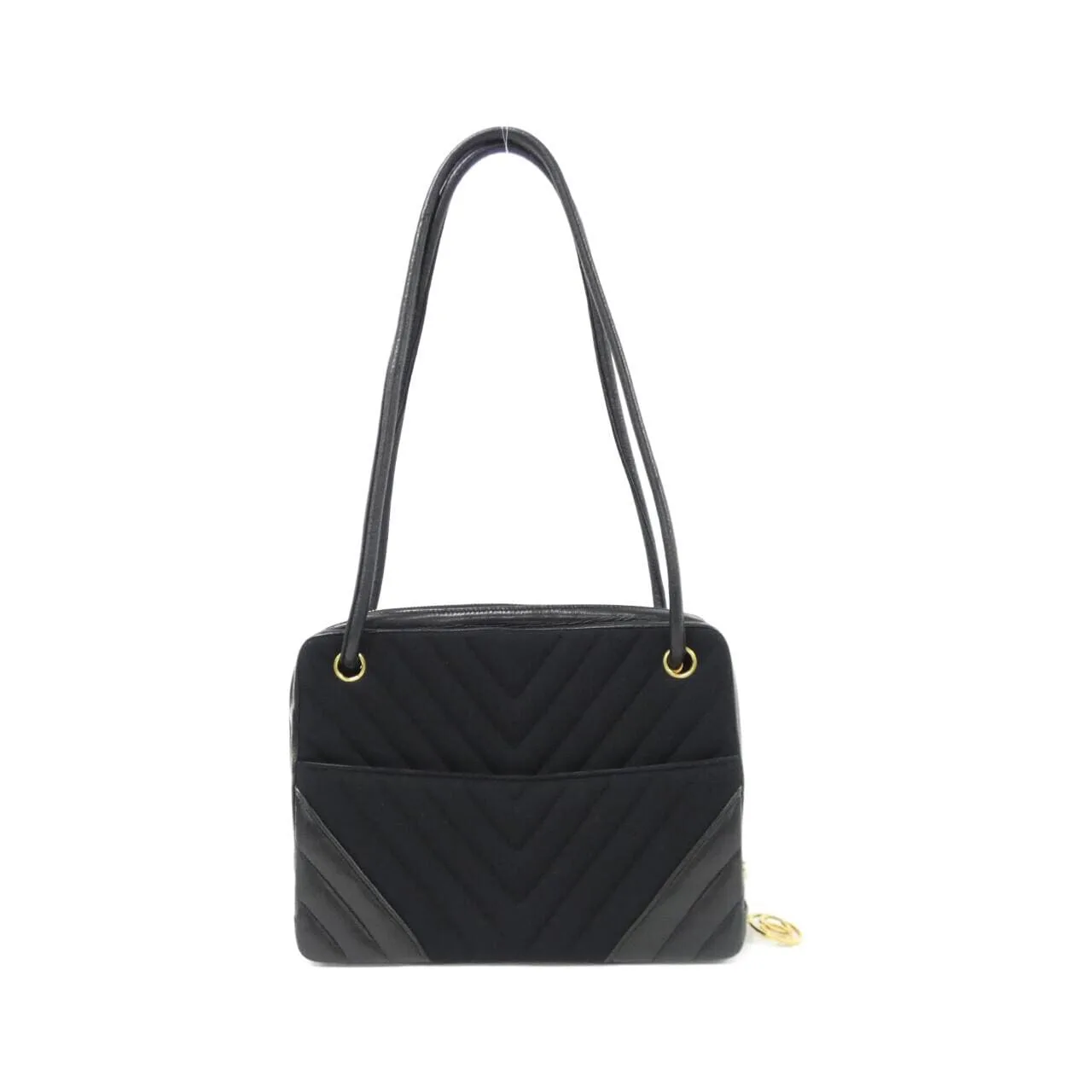 CHANEL 肩背包 帆布 黑色 帆布 中古品A - 縮圖 2