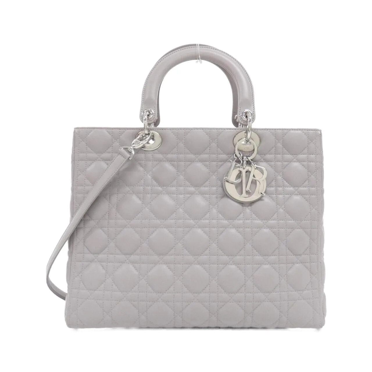 DIOR Lady Dior CAL44561 Handbag Lambskin Grey